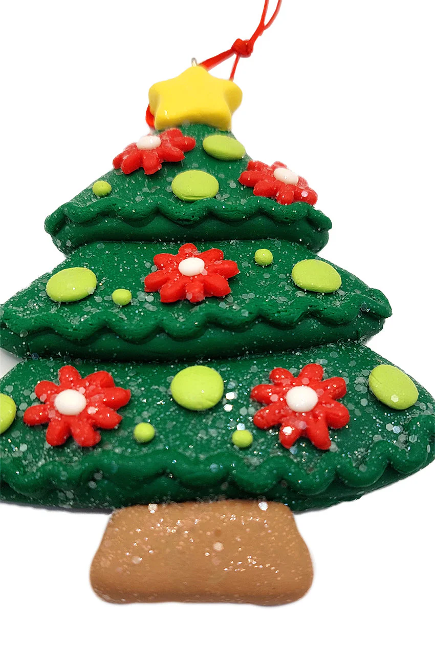 Christmas Ornament - Glossy Gingerbread Christmas Tree. Wizardi Festive Decoration F07-N2-6-A2585A - Image 3