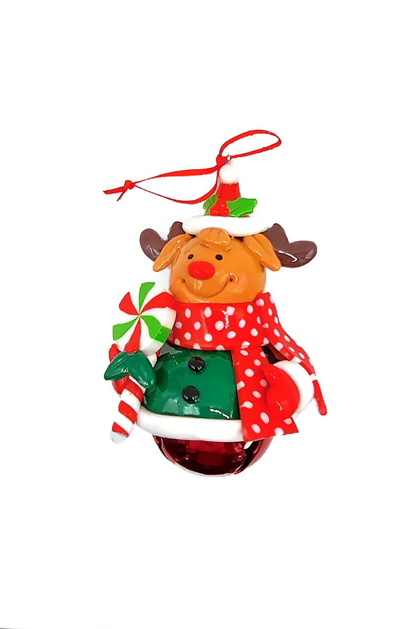 Christmas Ornament - Glossy Gingerbread Reindeer. Wizardi Festive Decoration F07-N2-14-E2504C - Image 2