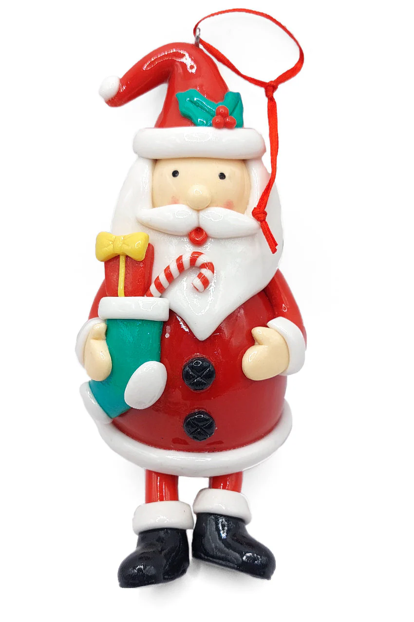 Christmas Ornament - Glossy Gingerbread Santa. Wizardi Festive Decoration F07-N2-16-CEE019A - Image 3