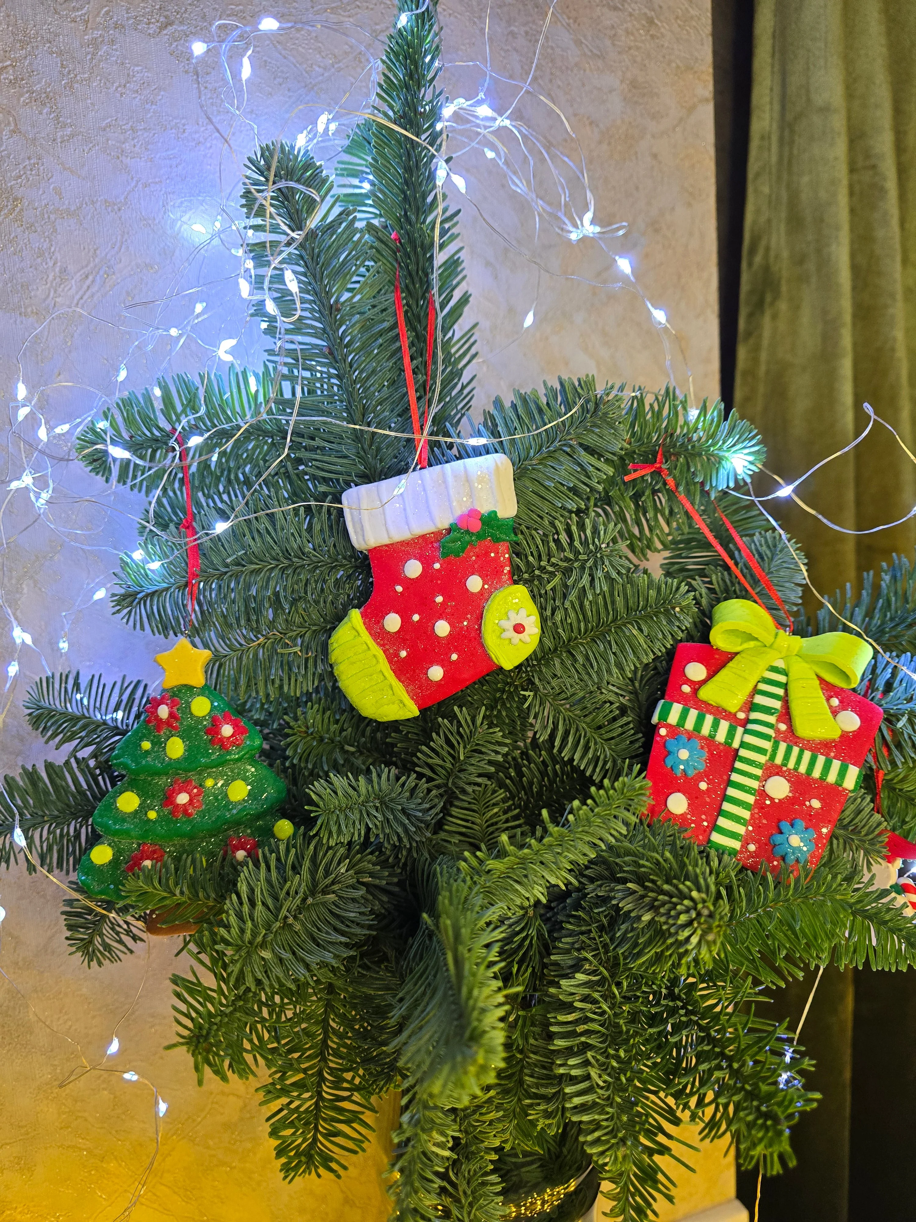 Christmas Ornament - Glossy Gingerbread Sock. Wizardi Festive Decoration F07-N2-6-A2585B - Image 3