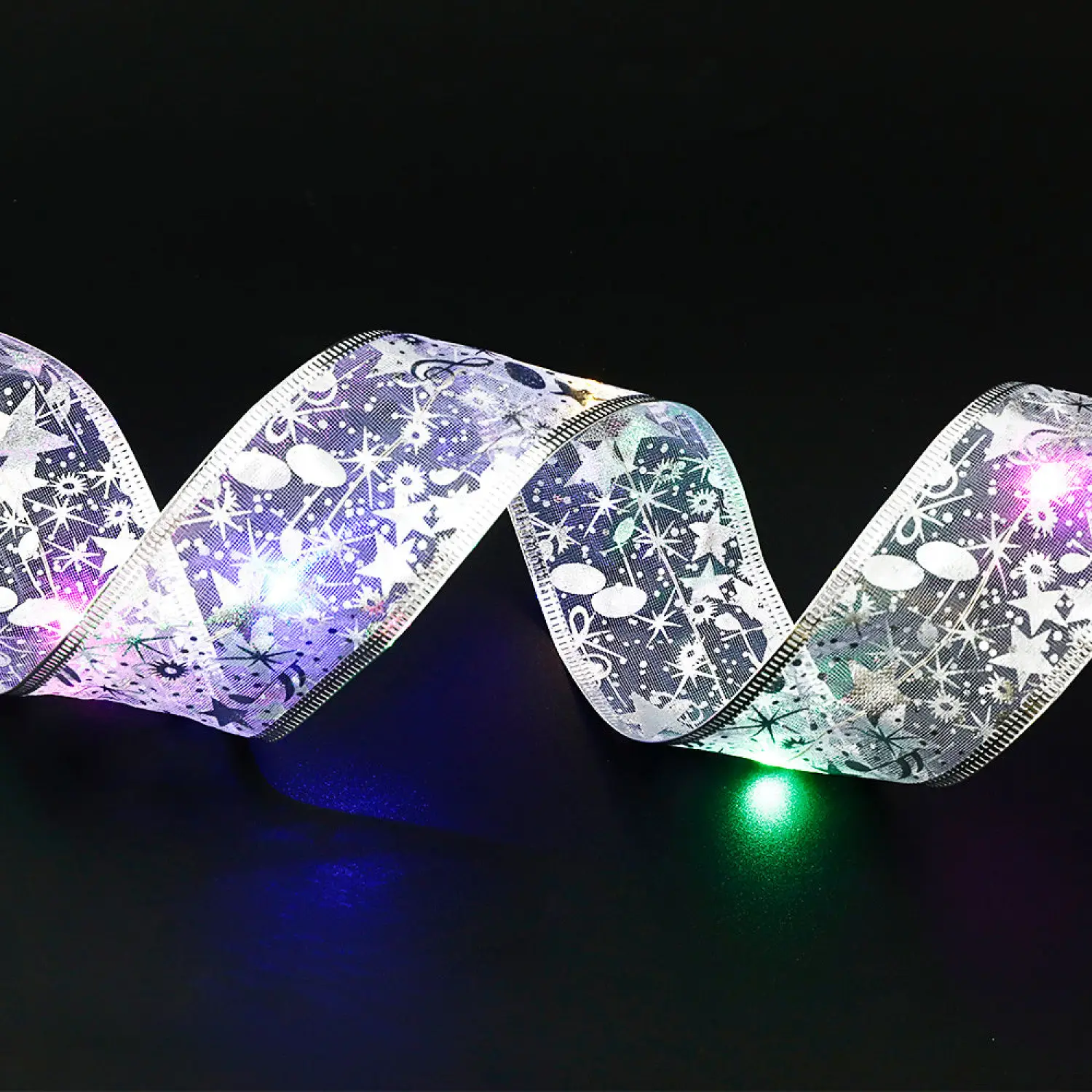 Christmas Ribbon Bow Tie with Fairy Lights for Holiday Decor - Image 6