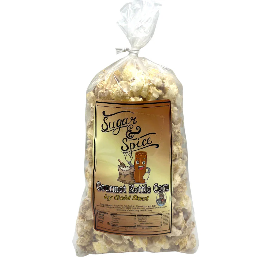 Cinnamon and Sugar Kettle Corn | Pack of 4 | 2 oz | Non-GMO | Gold Dust Kettle Corn - Image 2