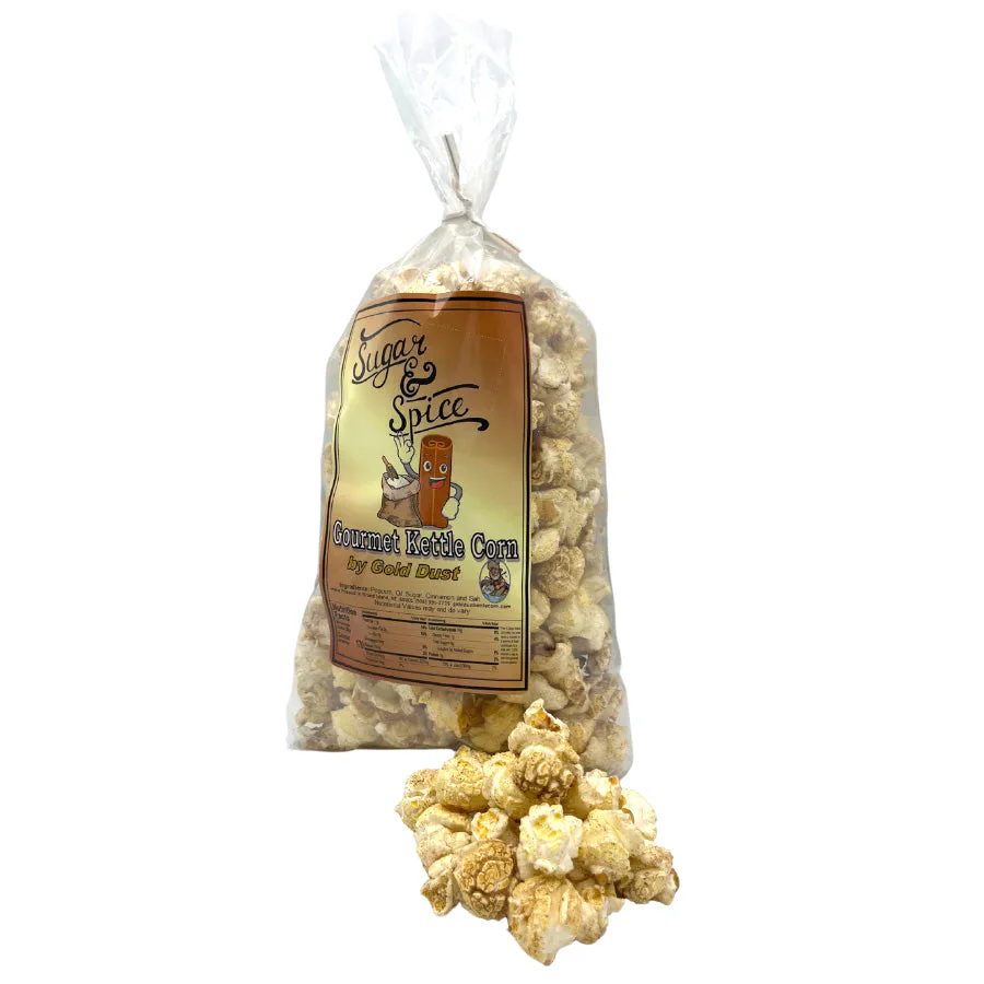 Cinnamon and Sugar Kettle Corn | Pack of 4 | 2 oz | Non-GMO | Gold Dust Kettle Corn - Image 4
