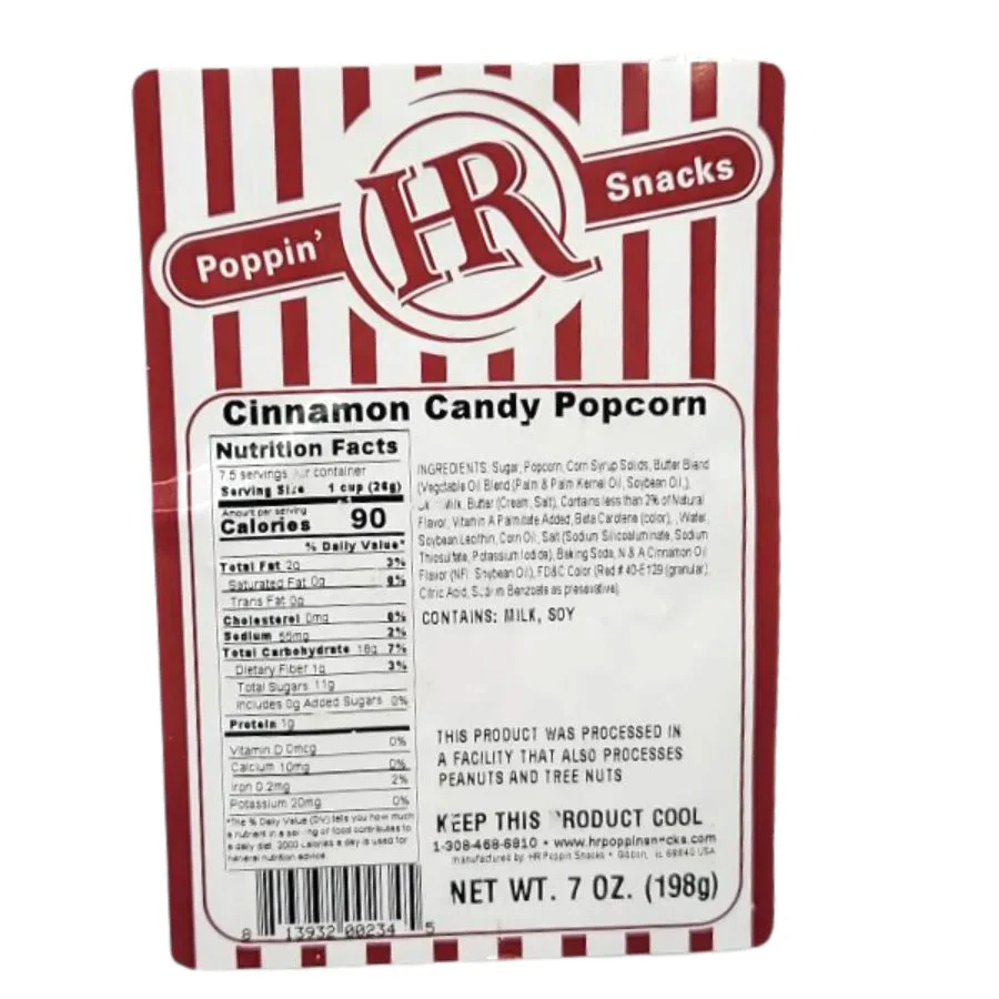 Cinnamon Candy Popcorn | Pack of 2 | 7 oz | HR Poppin' Snacks - Image 7