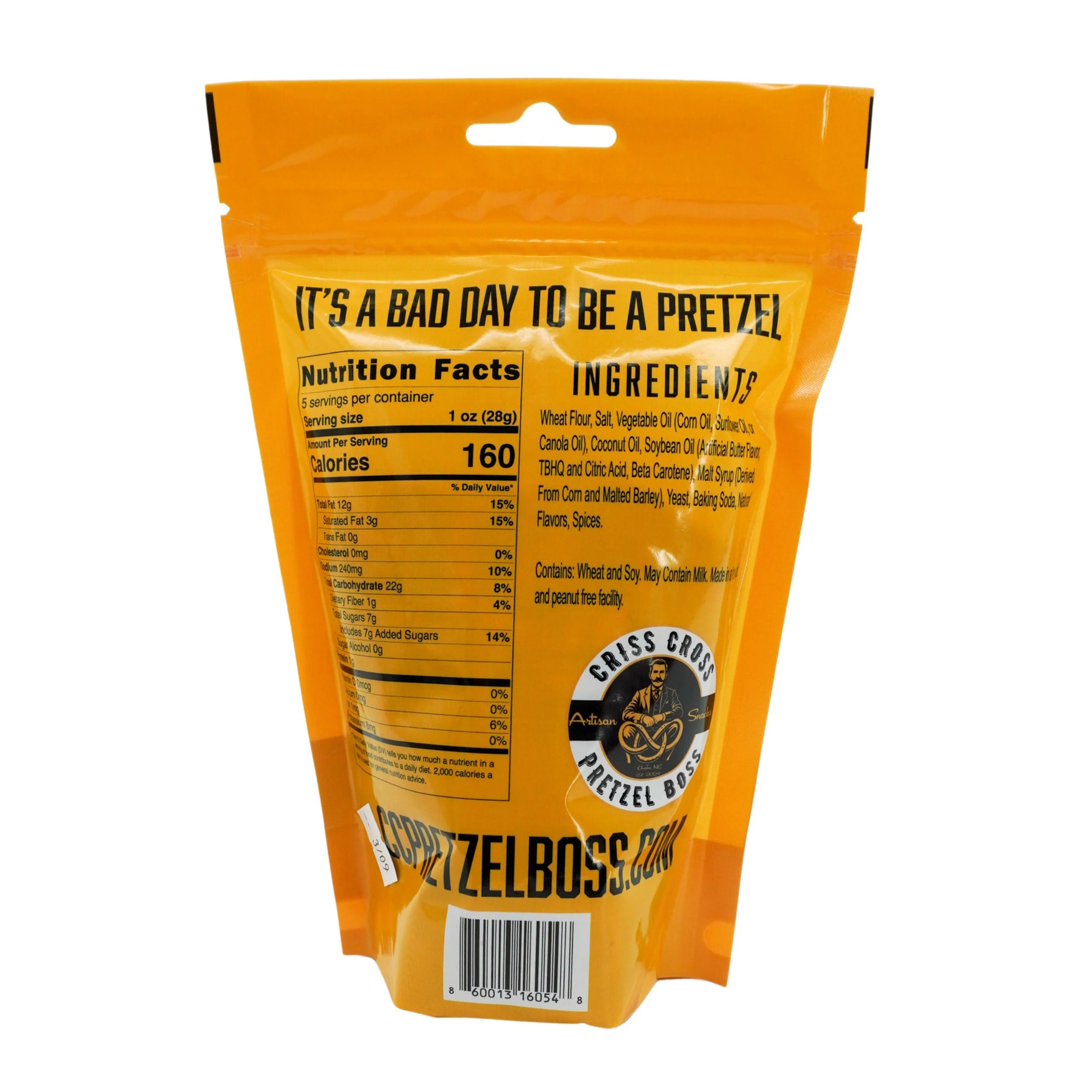 Cinnamon Churro Flavored Pretzels | Pack of 3 | 5 oz | Criss Cross Pretzel Boss - Image 4
