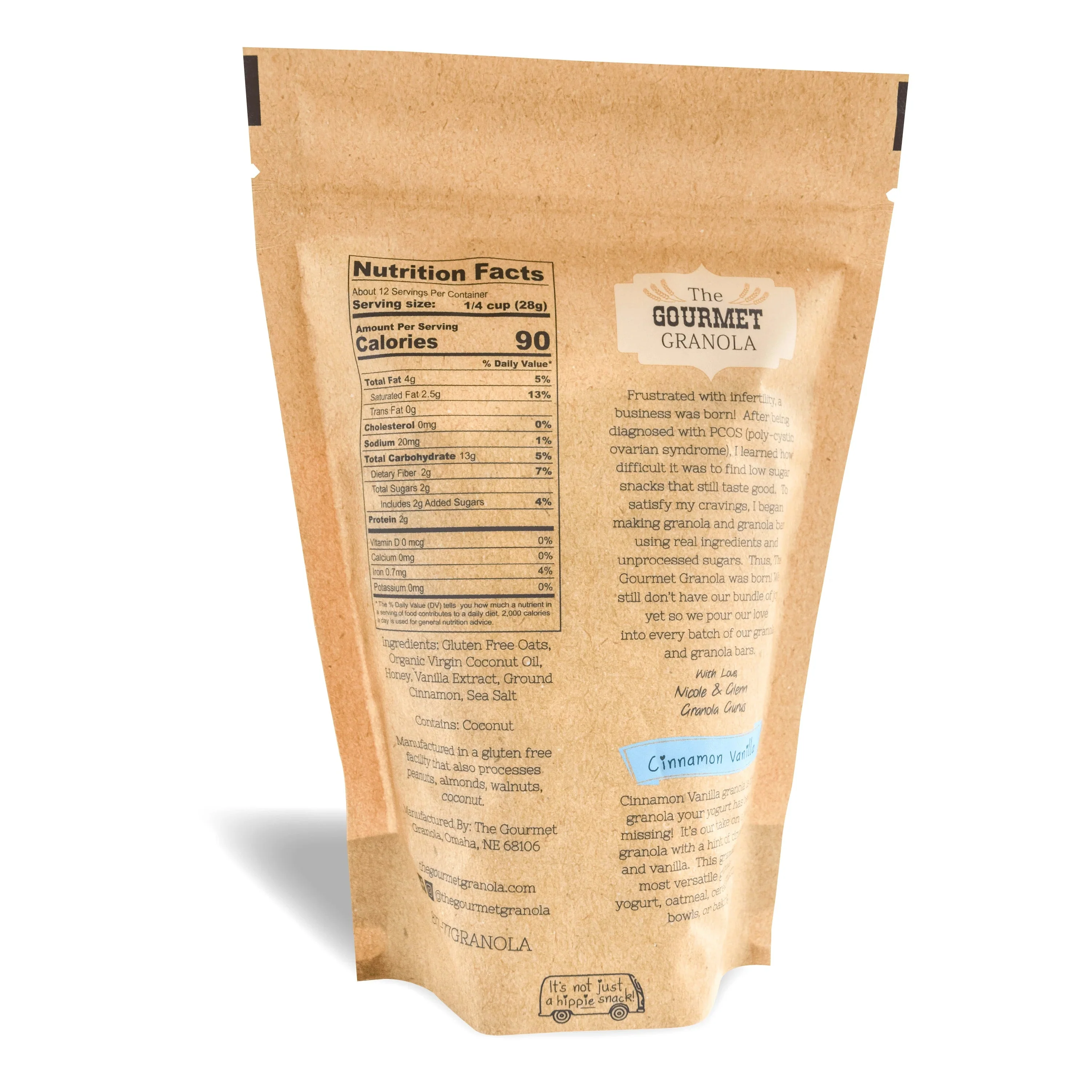 Cinnamon Vanilla Granola | 12 oz | Pack of 2 | Gluten, Dairy, & Soy Free | The Gourmet Granola - Image 3