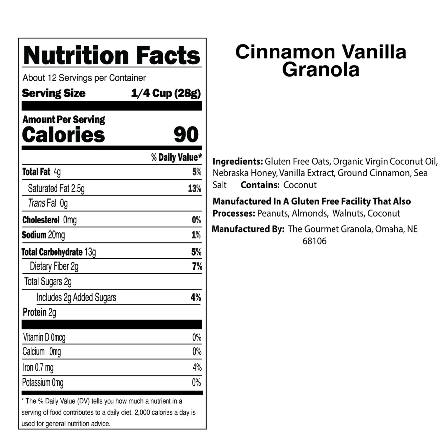 Cinnamon Vanilla Granola | 12 oz | Pack of 2 | Gluten, Dairy, & Soy Free | The Gourmet Granola - Image 5