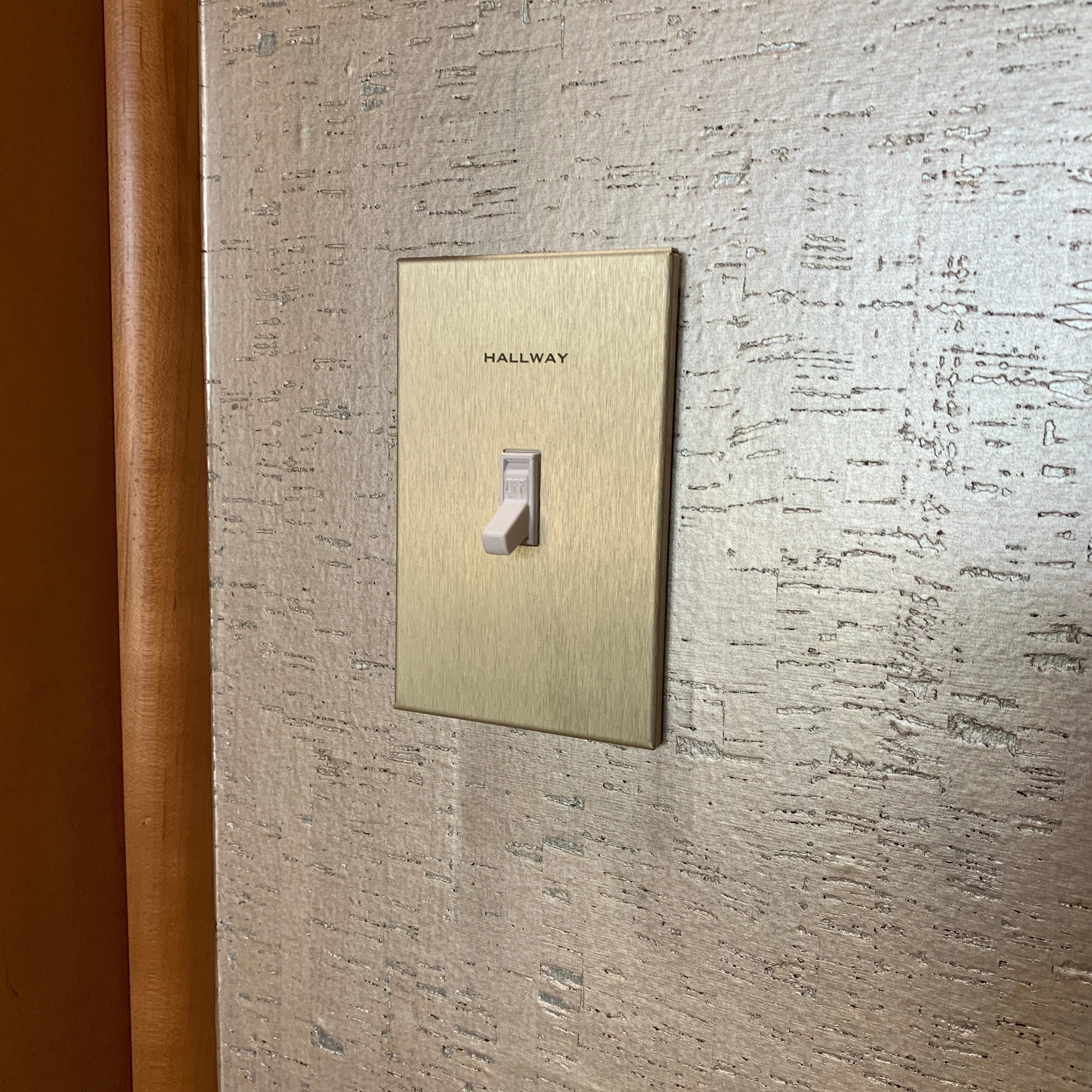 CleanPlate Classic Wall Plate in Midcentury Gold for Toggle Switches - Image 5