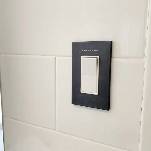 CleanPlate Wall Plate in Jet Black for Rocker Switches - Image 5