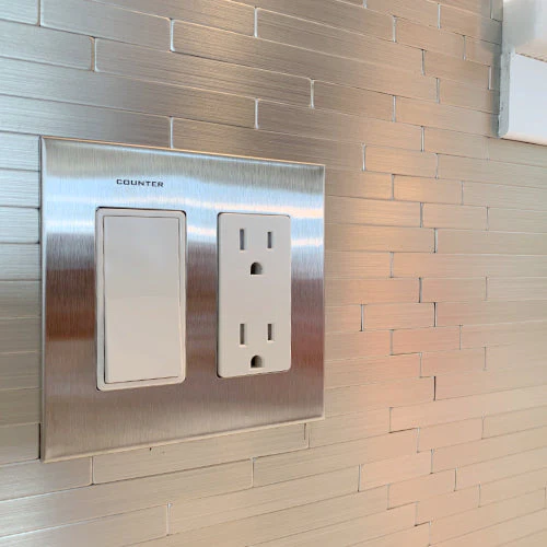 CleanPlate Wall Plate in Stainless Steel for Rocker Switches - Image 2