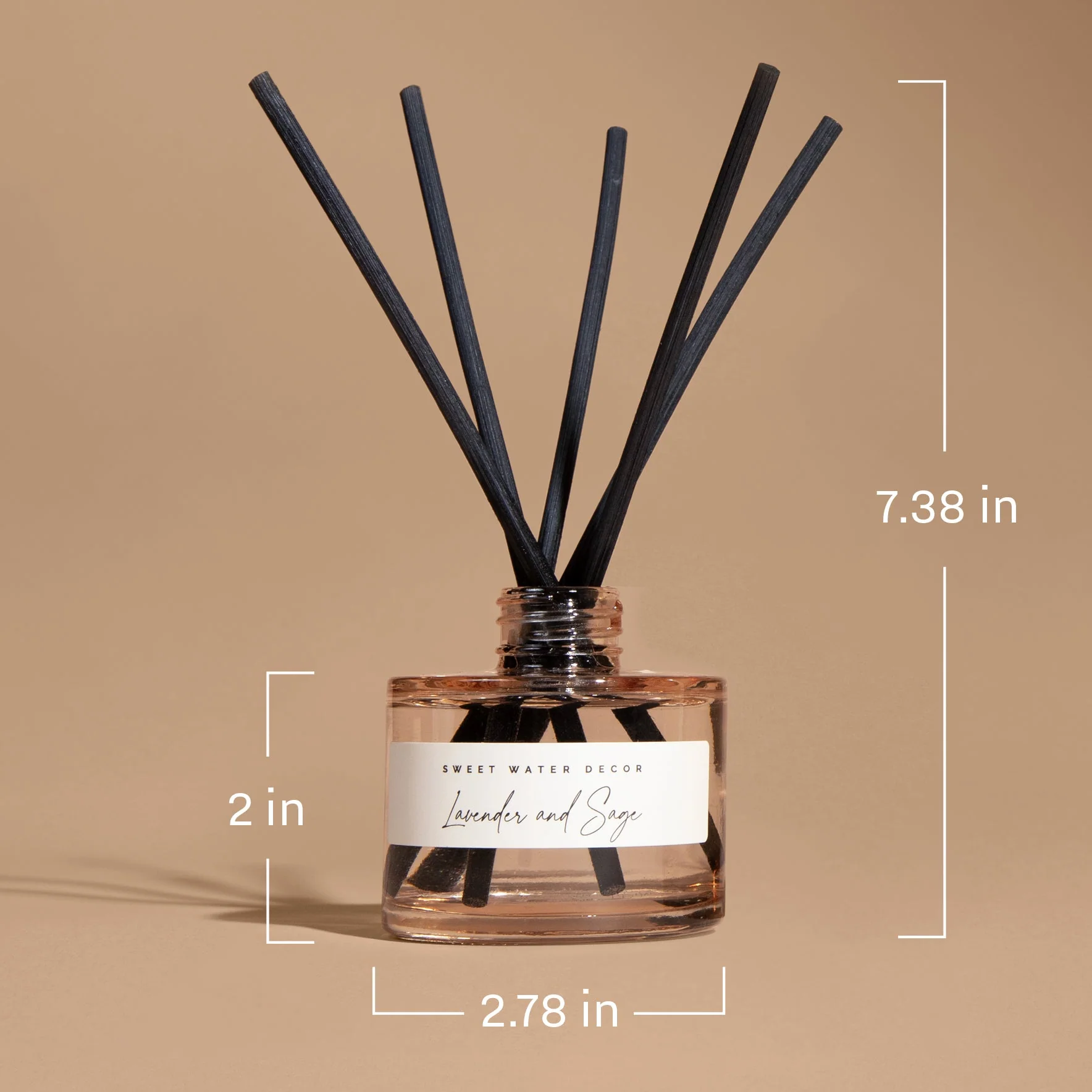 Coastal Lemon Blue Tinted Glass Jar Reed Diffuser - Image 9