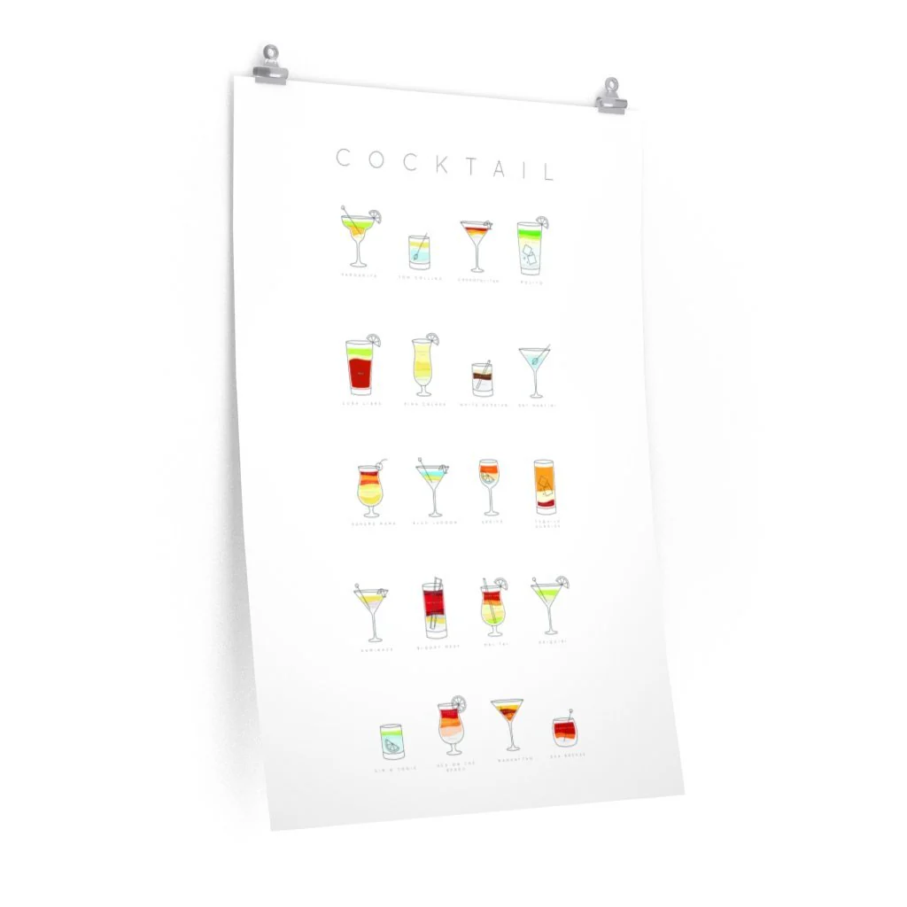Cocktails Art Decor Poster | Premium Matte Wall Print – Modern Home - Image 3