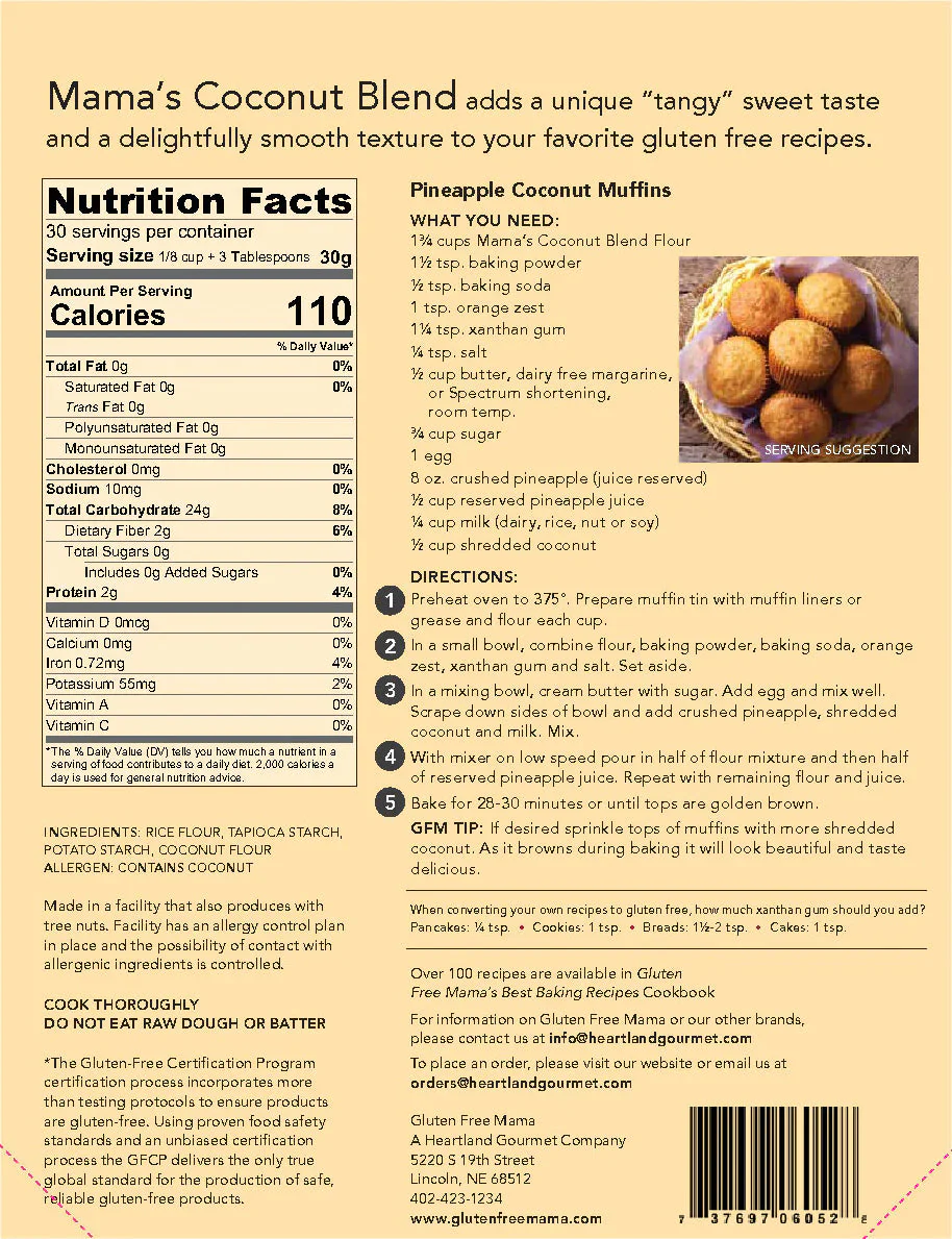 Coconut Flour | Pack of 4 | 4 lb | Shipping Included | Gluten Free Mama | 6053 - Image 5