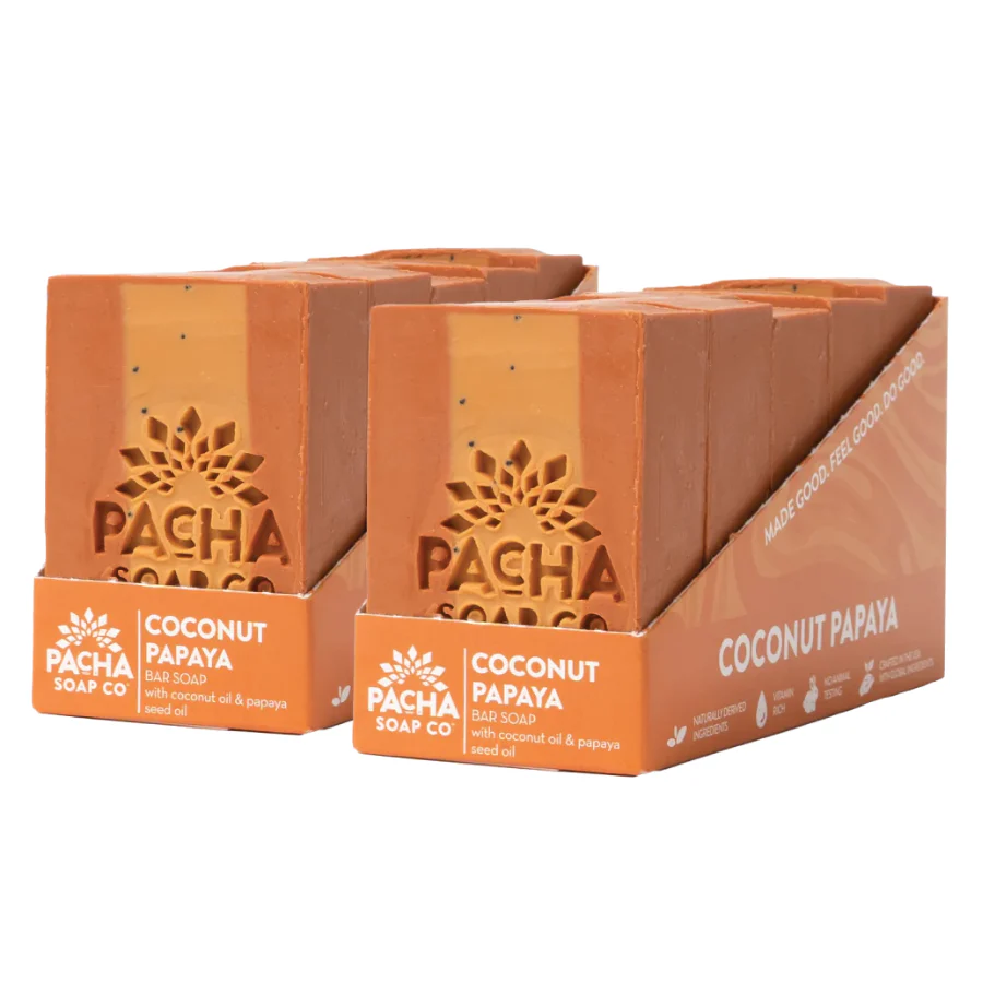 Coconut Papaya Bar Soap | 4 oz | Pacha Soap Company - Image 5