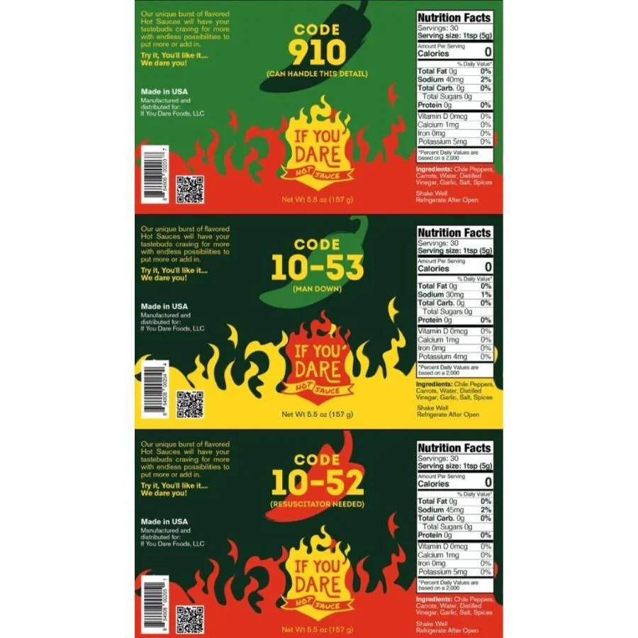 Code 10-53 Hot Sauce | 5.5 oz | Pack of 2 | Hot Heat Level | If You Dare Foods - Image 5