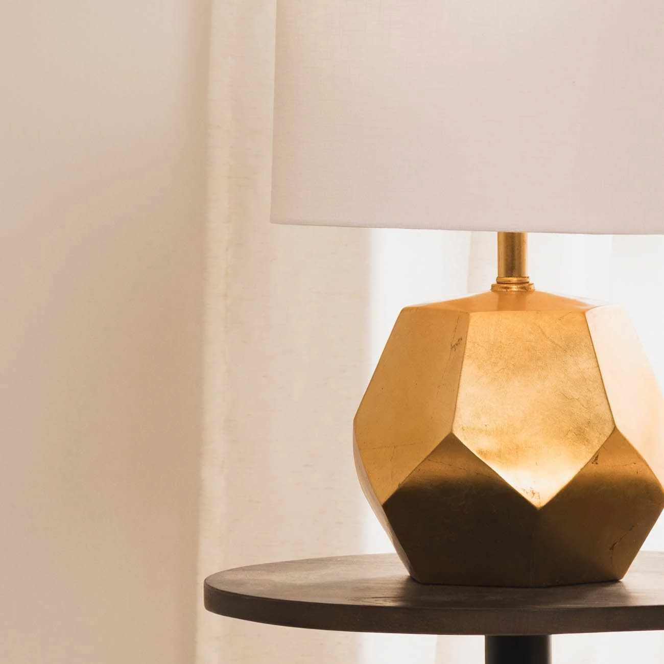 Coleford Gold Geometric Table Lamp - Image 17