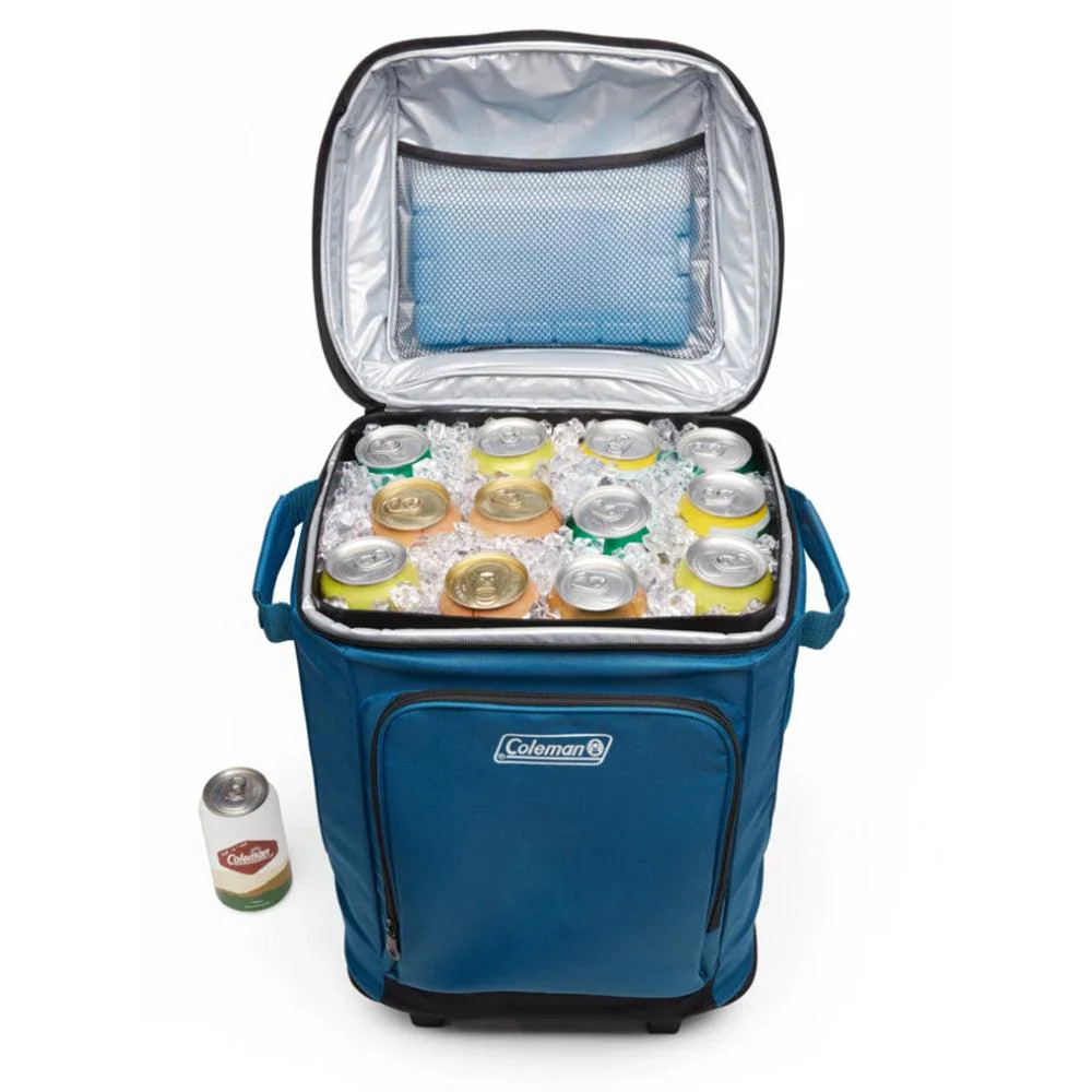 Coleman CHILLER 42-Can Soft-Sided Portable Cooler w/Wheels - Deep Ocean - Image 3