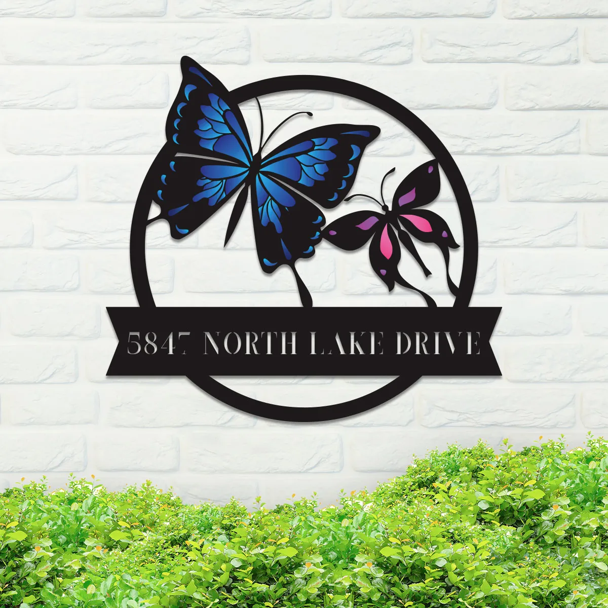 Colorful Butterflies Address Sign - Image 2