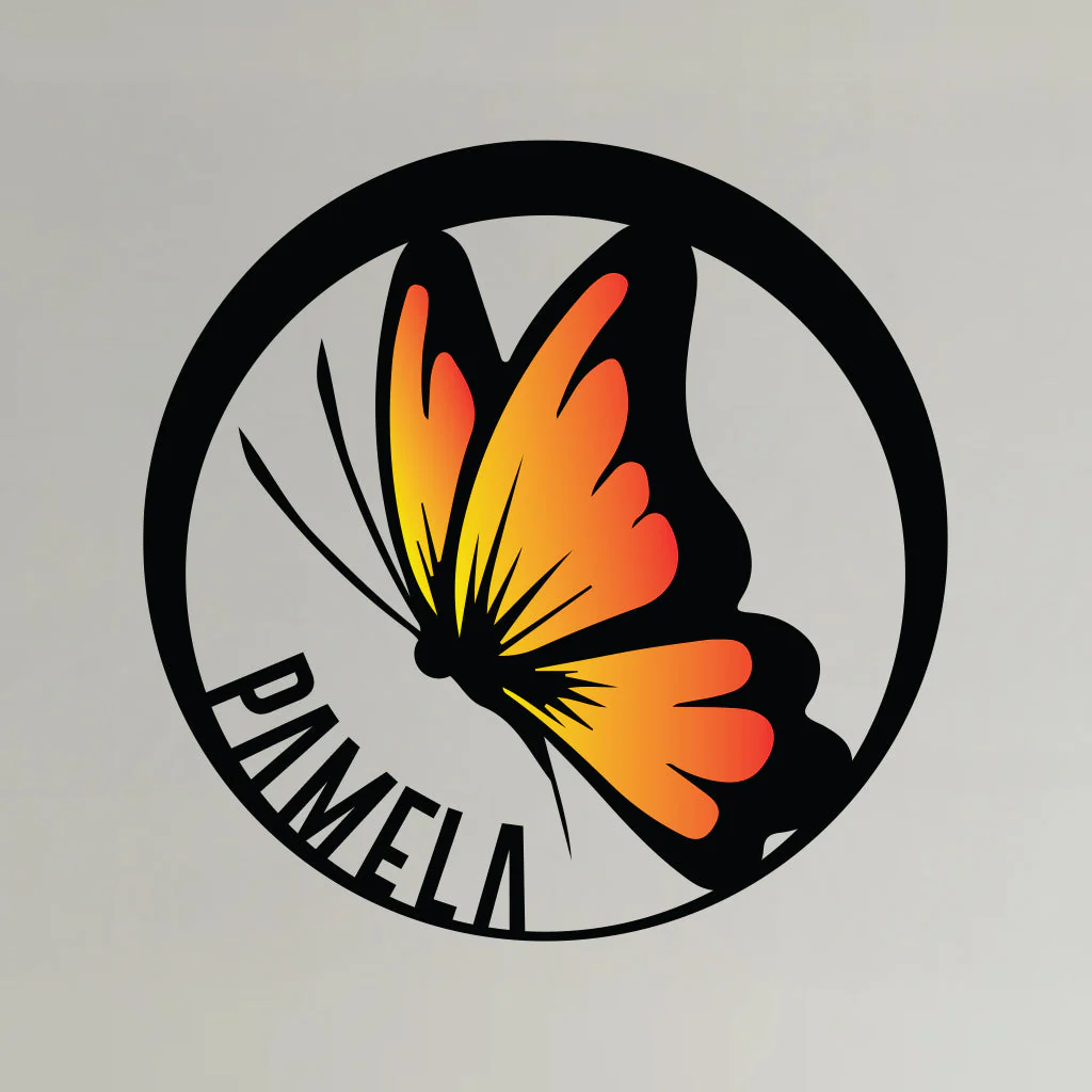 Colorful Butterfly Name Sign - Image 3