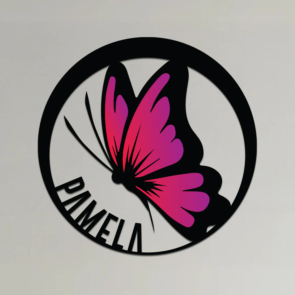 Colorful Butterfly Name Sign - Image 4
