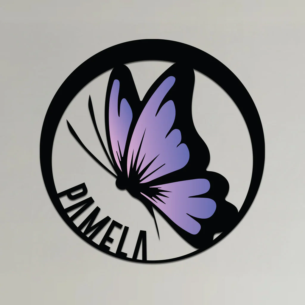 Colorful Butterfly Name Sign - Image 5
