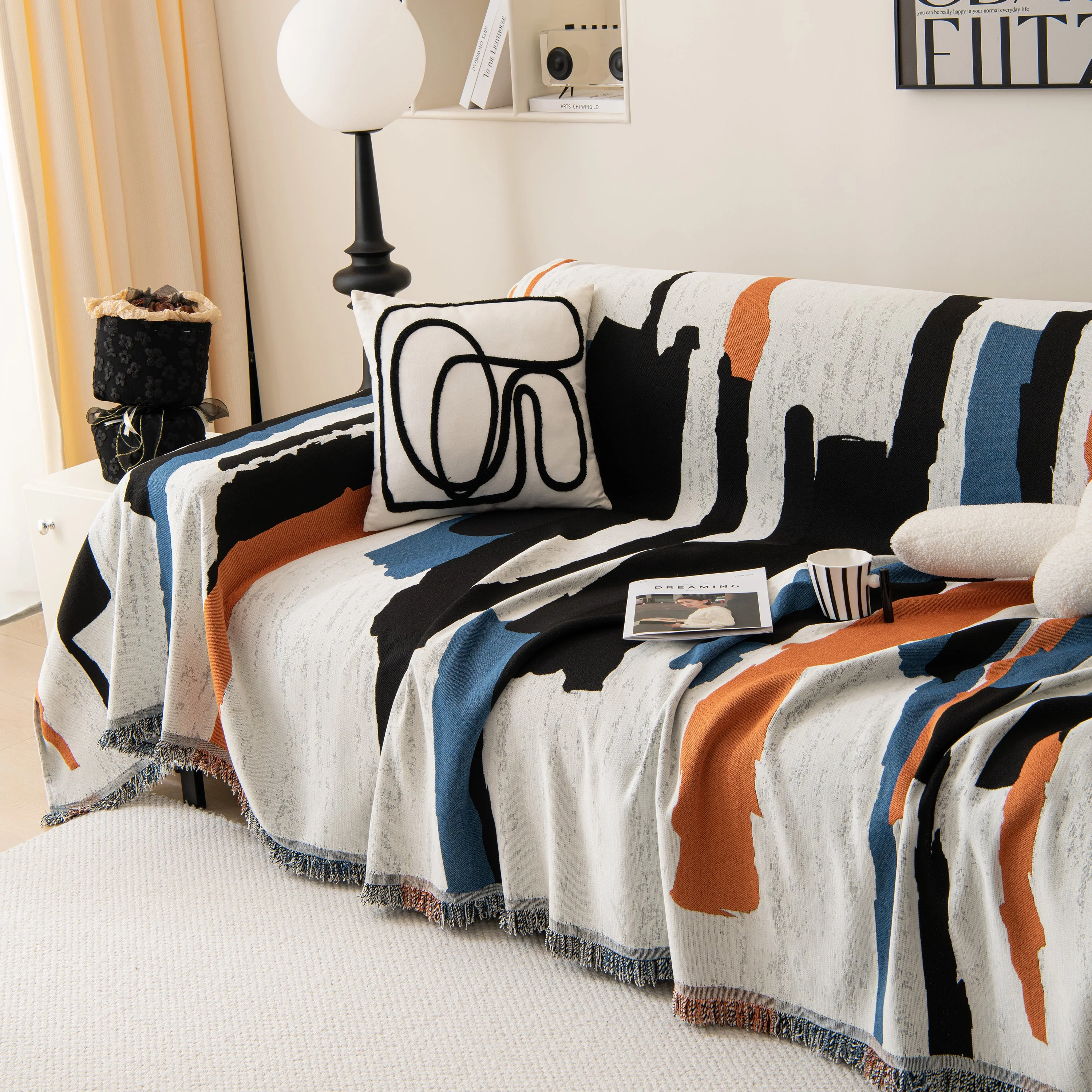 Colorful Chenille Sofa Throw Cover, Fashionable Soft Washable Couch Protector, Sectional Sofa Covers - Image 101