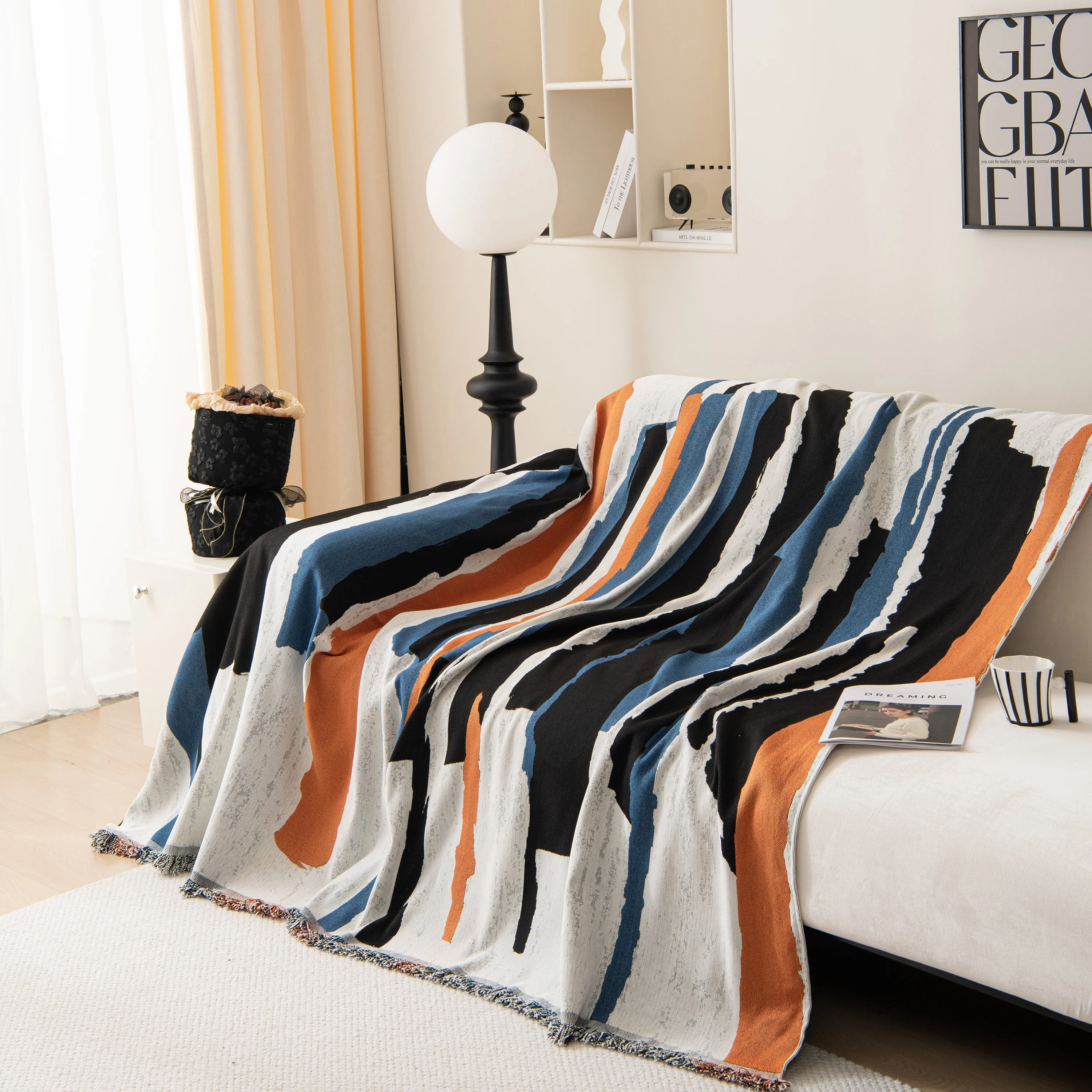 Colorful Chenille Sofa Throw Cover, Fashionable Soft Washable Couch Protector, Sectional Sofa Covers - Image 105