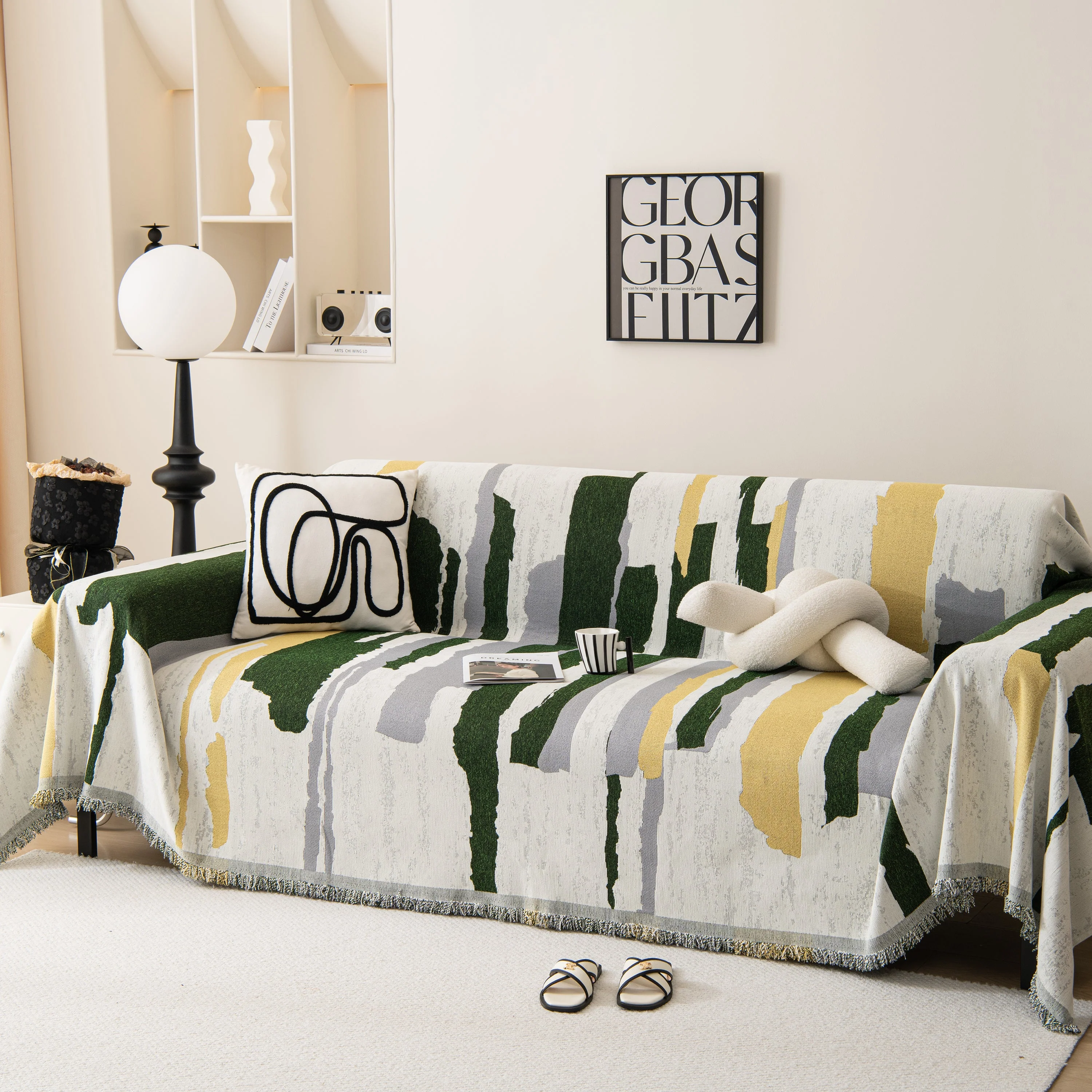 Colorful Chenille Sofa Throw Cover, Fashionable Soft Washable Couch Protector, Sectional Sofa Covers - Image 13