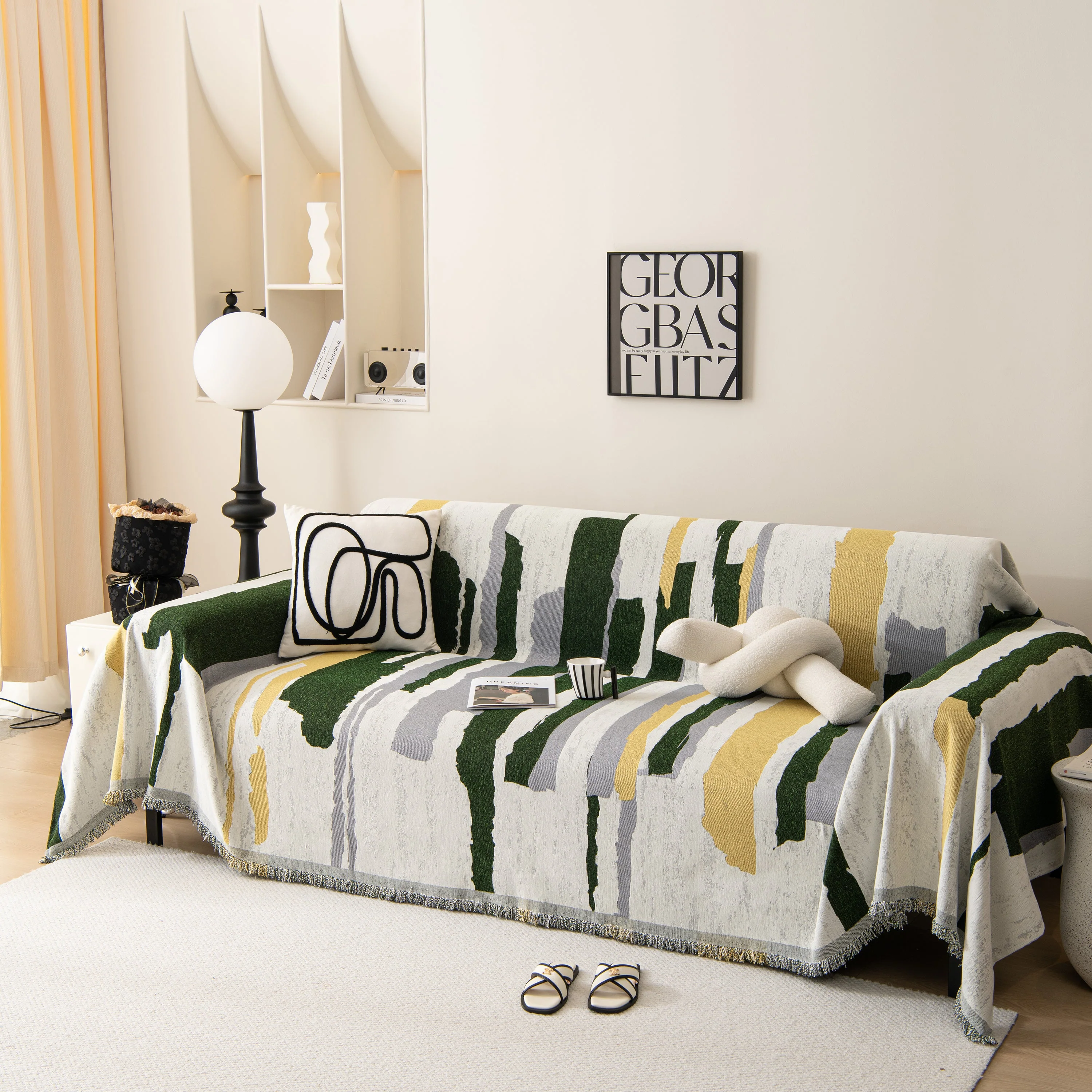 Colorful Chenille Sofa Throw Cover, Fashionable Soft Washable Couch Protector, Sectional Sofa Covers - Image 14