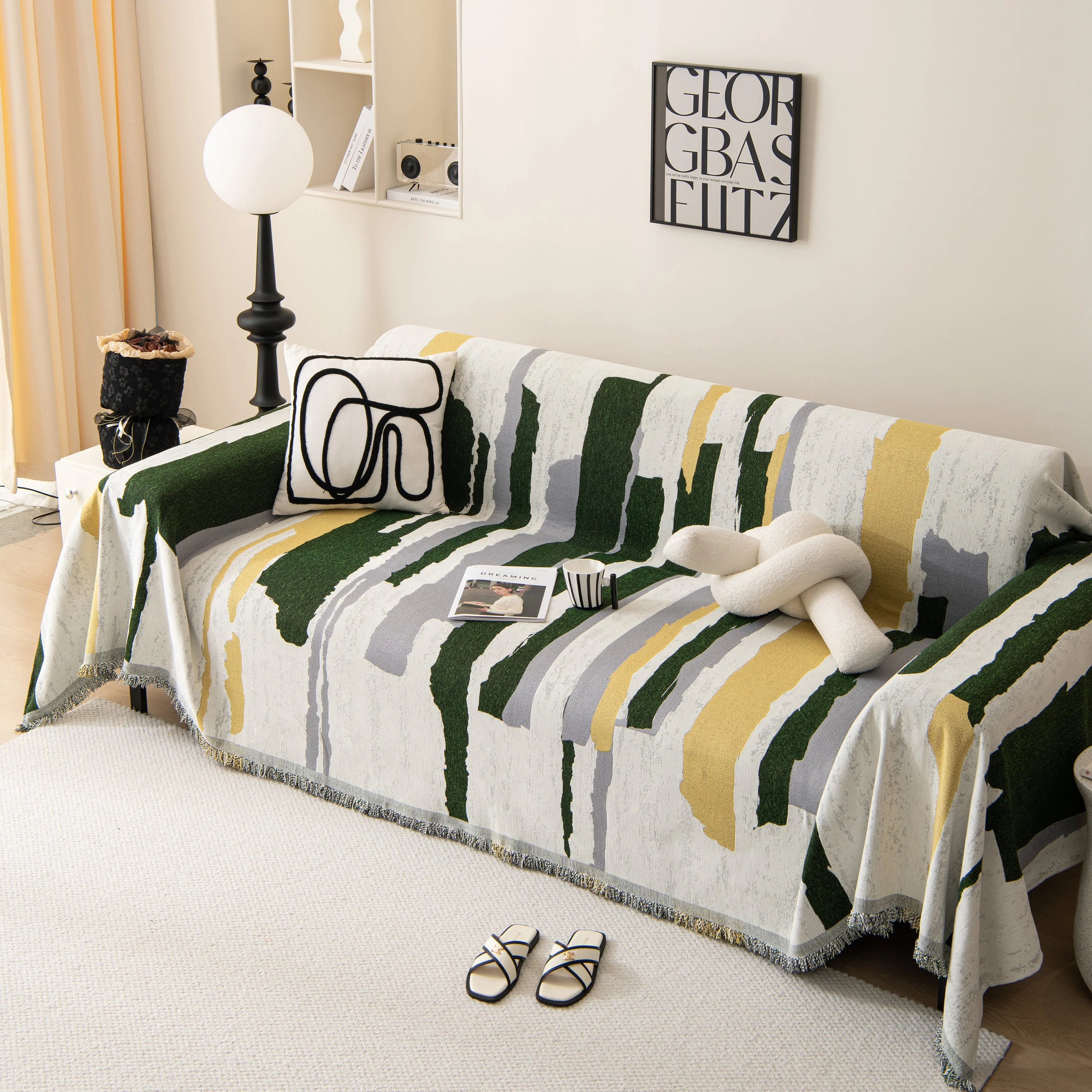 Colorful Chenille Sofa Throw Cover, Fashionable Soft Washable Couch Protector, Sectional Sofa Covers - Image 15
