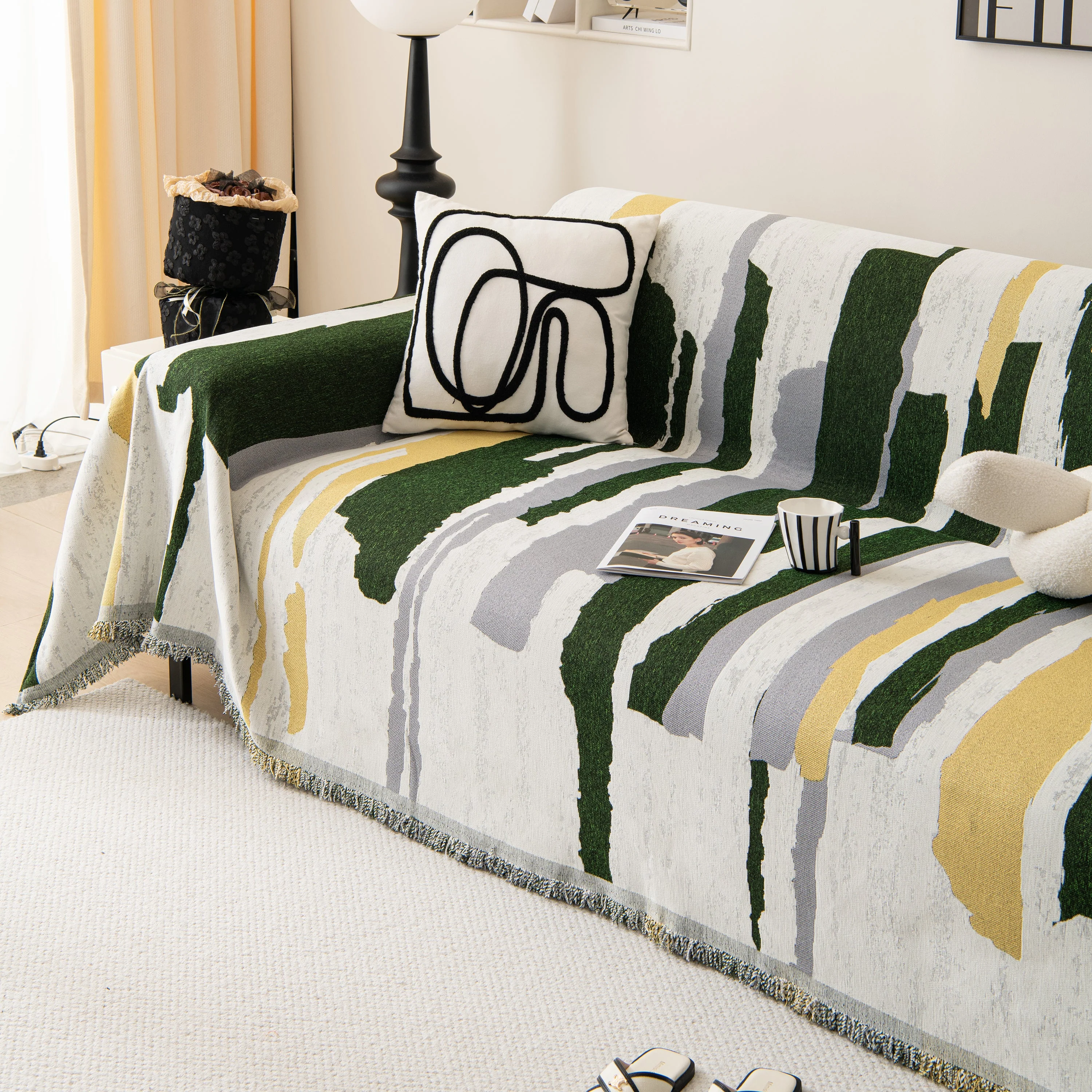 Colorful Chenille Sofa Throw Cover, Fashionable Soft Washable Couch Protector, Sectional Sofa Covers - Image 16