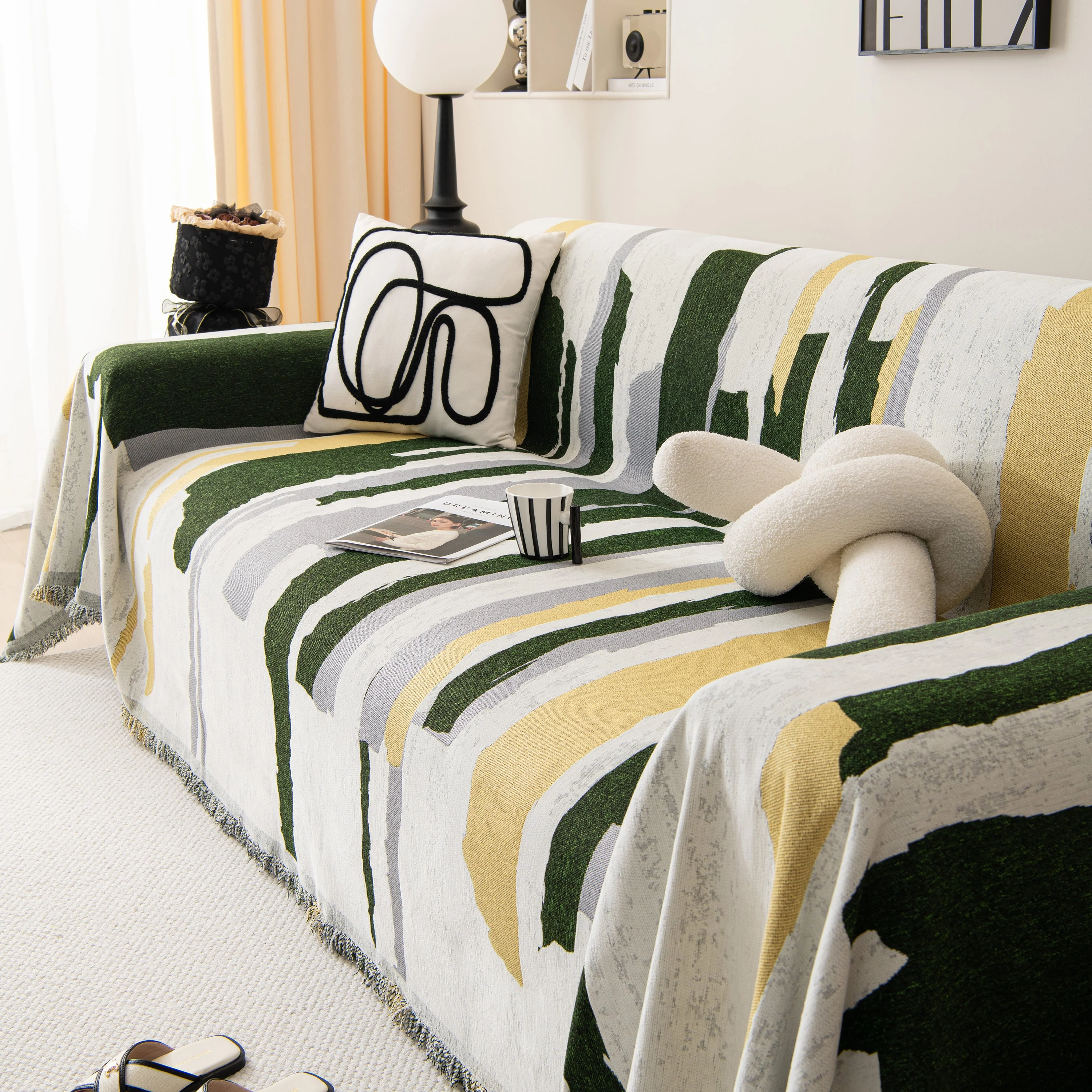 Colorful Chenille Sofa Throw Cover, Fashionable Soft Washable Couch Protector, Sectional Sofa Covers - Image 18