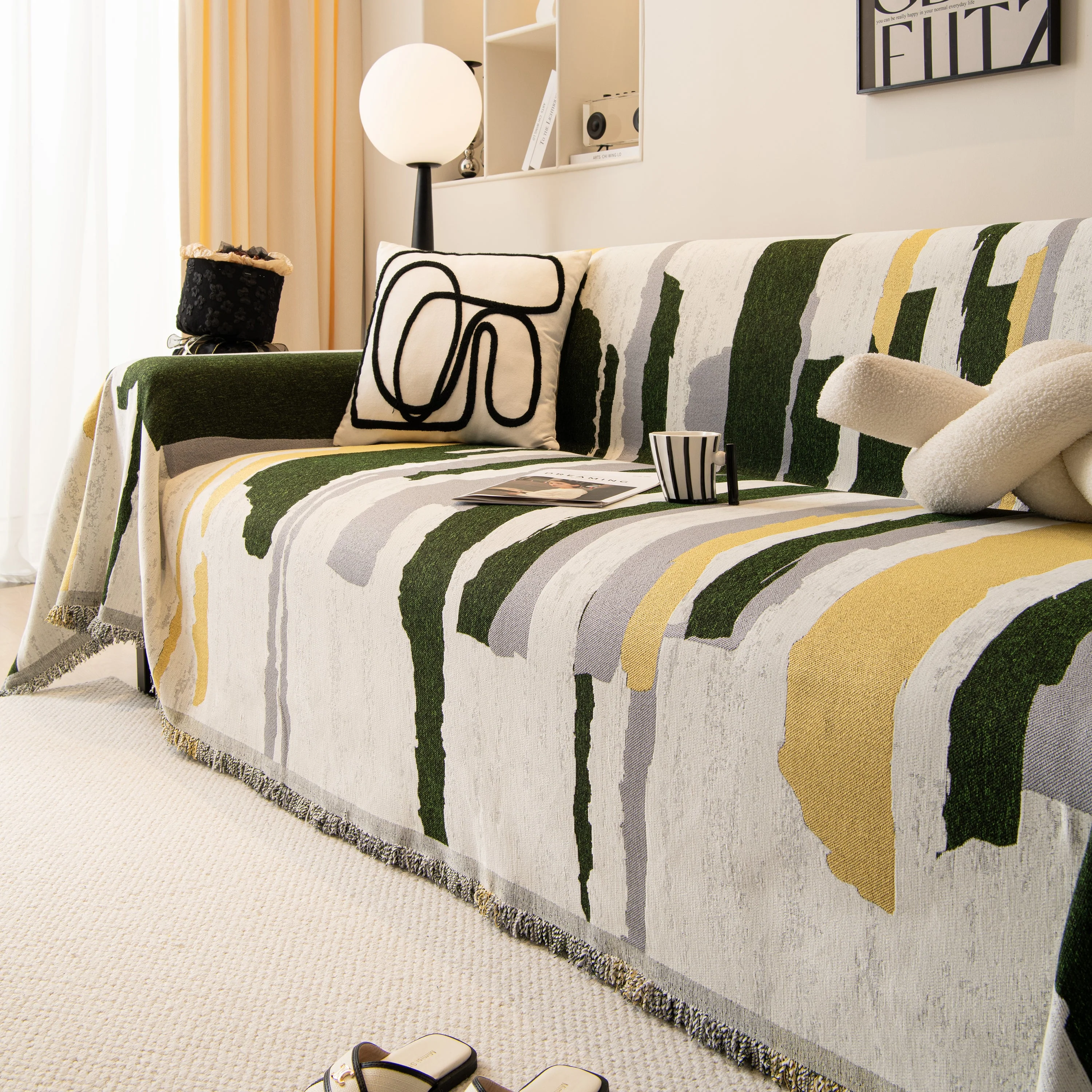 Colorful Chenille Sofa Throw Cover, Fashionable Soft Washable Couch Protector, Sectional Sofa Covers - Image 20