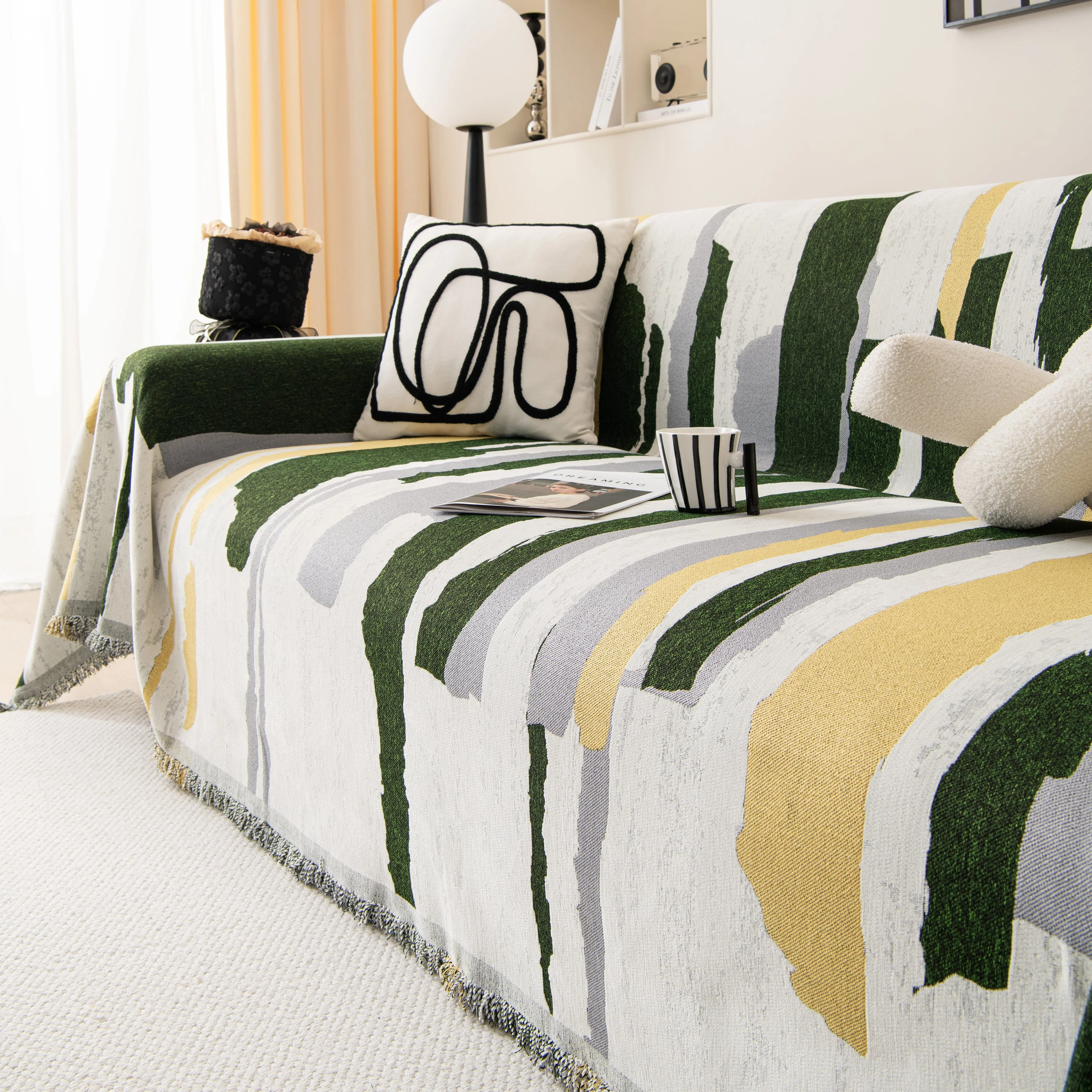 Colorful Chenille Sofa Throw Cover, Fashionable Soft Washable Couch Protector, Sectional Sofa Covers - Image 22