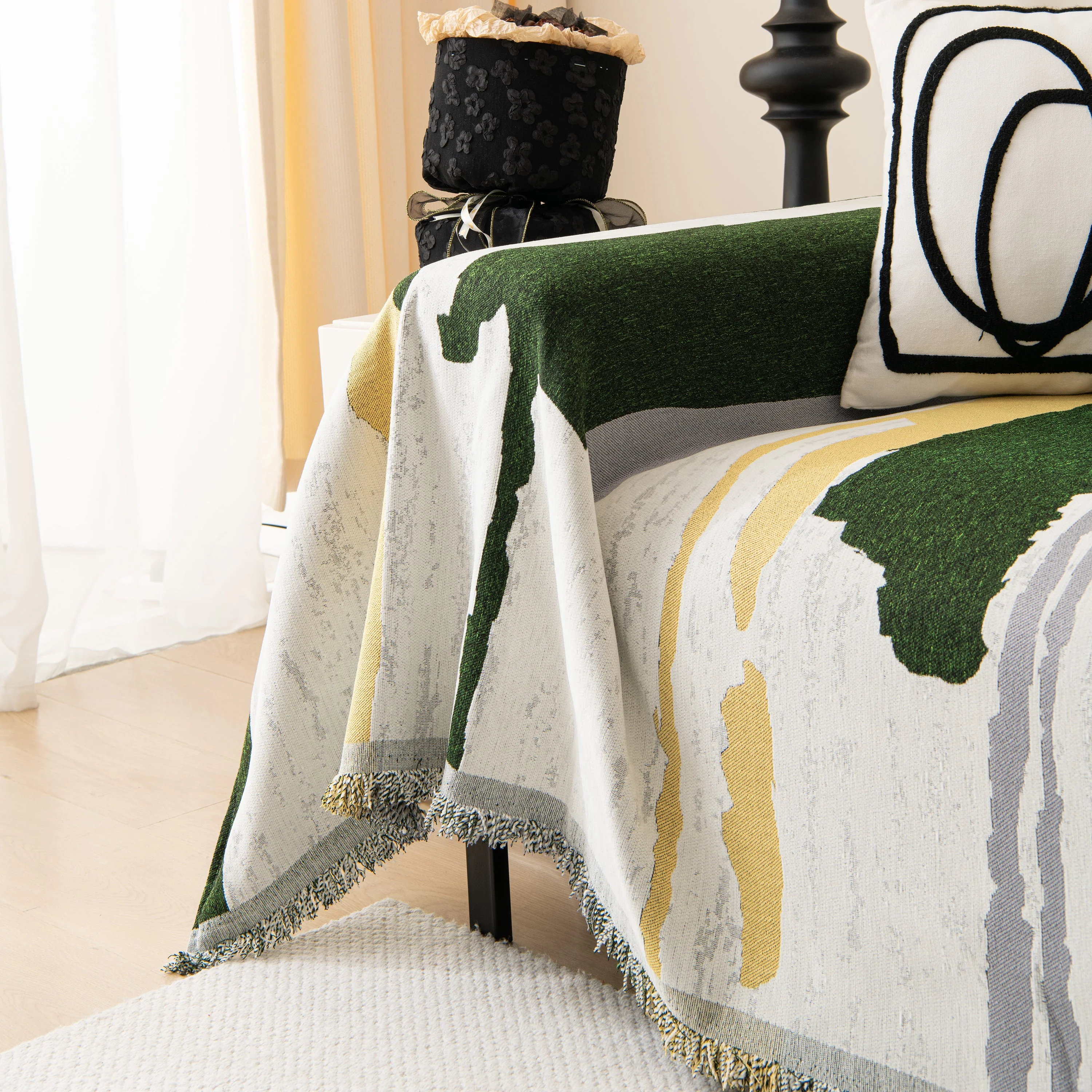 Colorful Chenille Sofa Throw Cover, Fashionable Soft Washable Couch Protector, Sectional Sofa Covers - Image 25