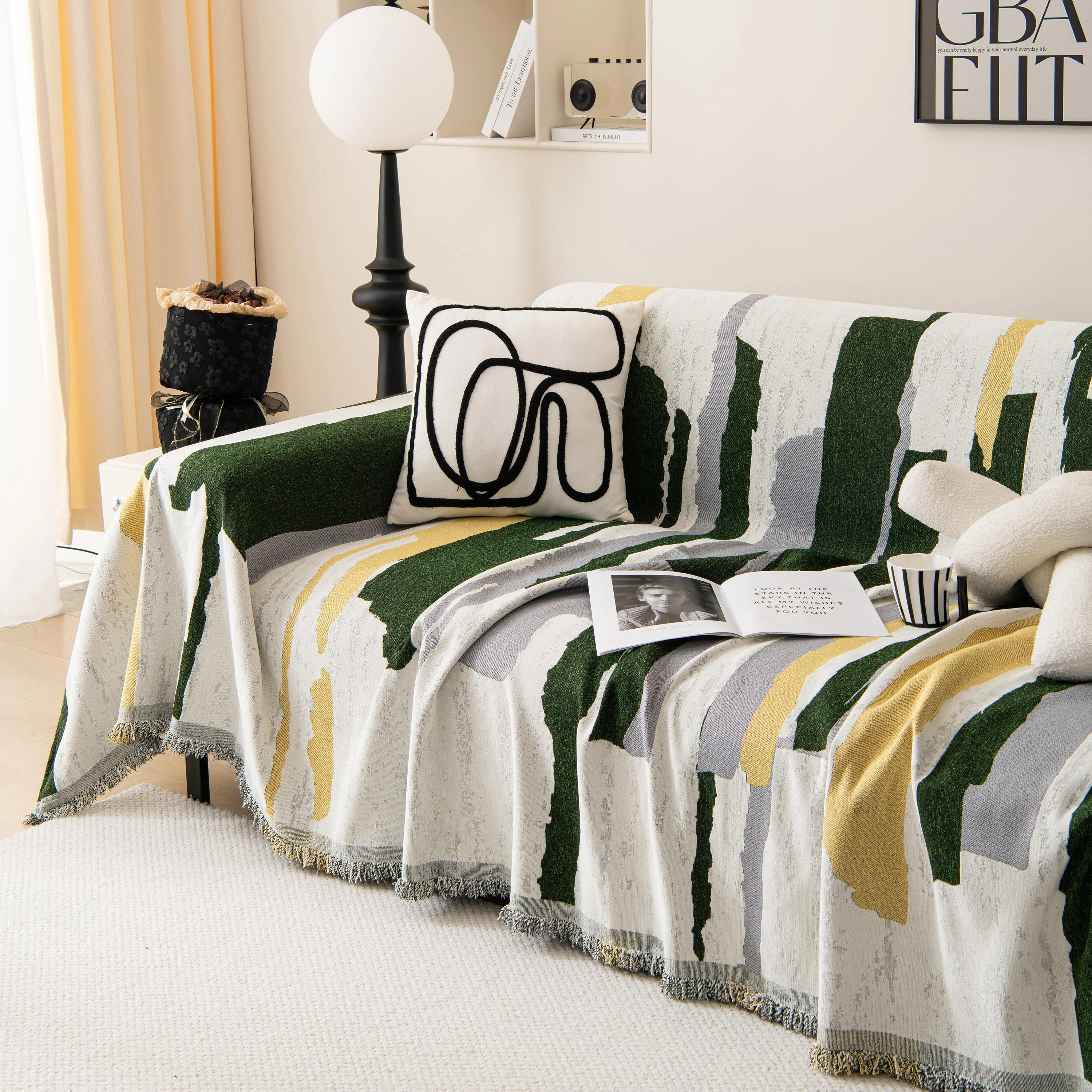 Colorful Chenille Sofa Throw Cover, Fashionable Soft Washable Couch Protector, Sectional Sofa Covers - Image 27