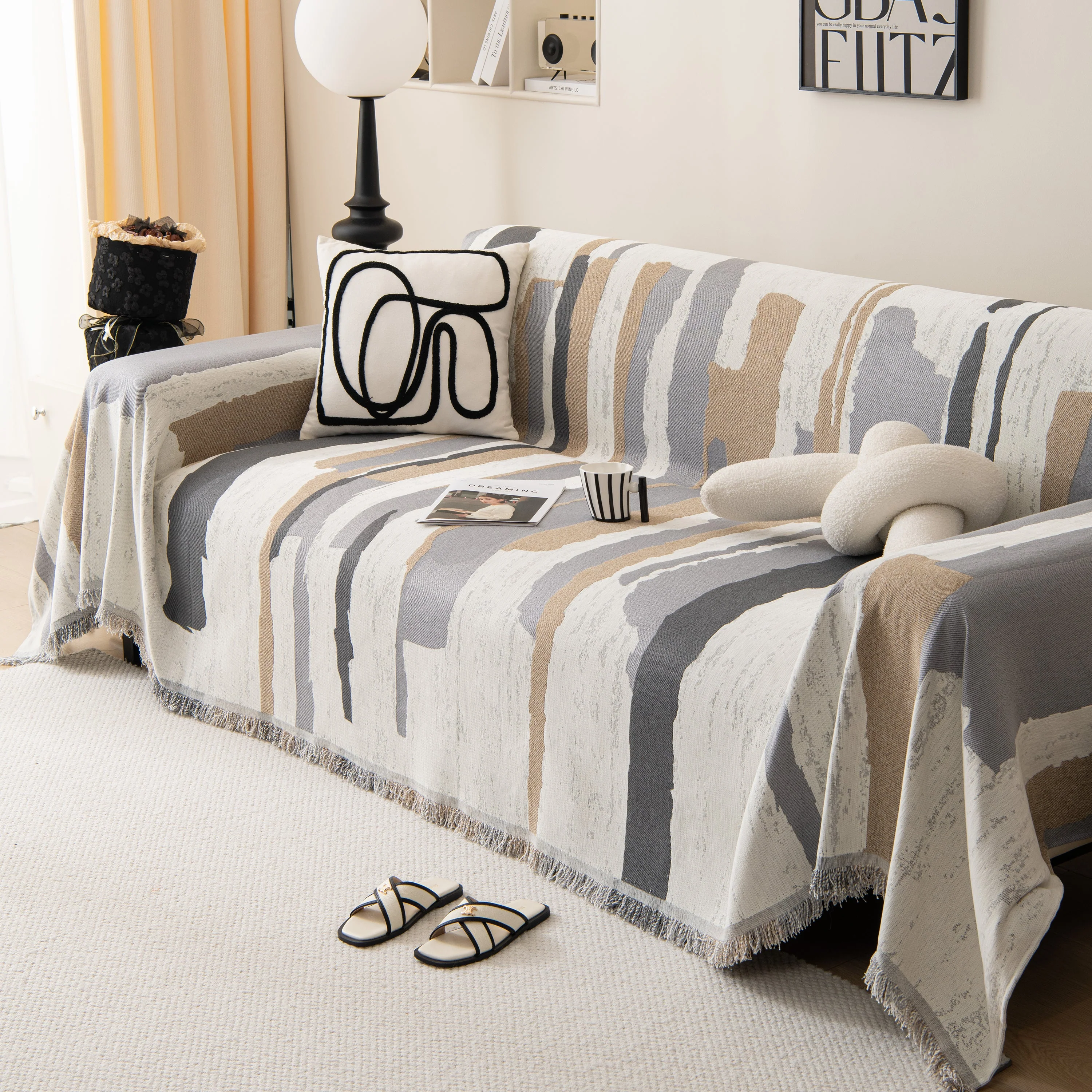 Colorful Chenille Sofa Throw Cover, Fashionable Soft Washable Couch Protector, Sectional Sofa Covers - Image 30