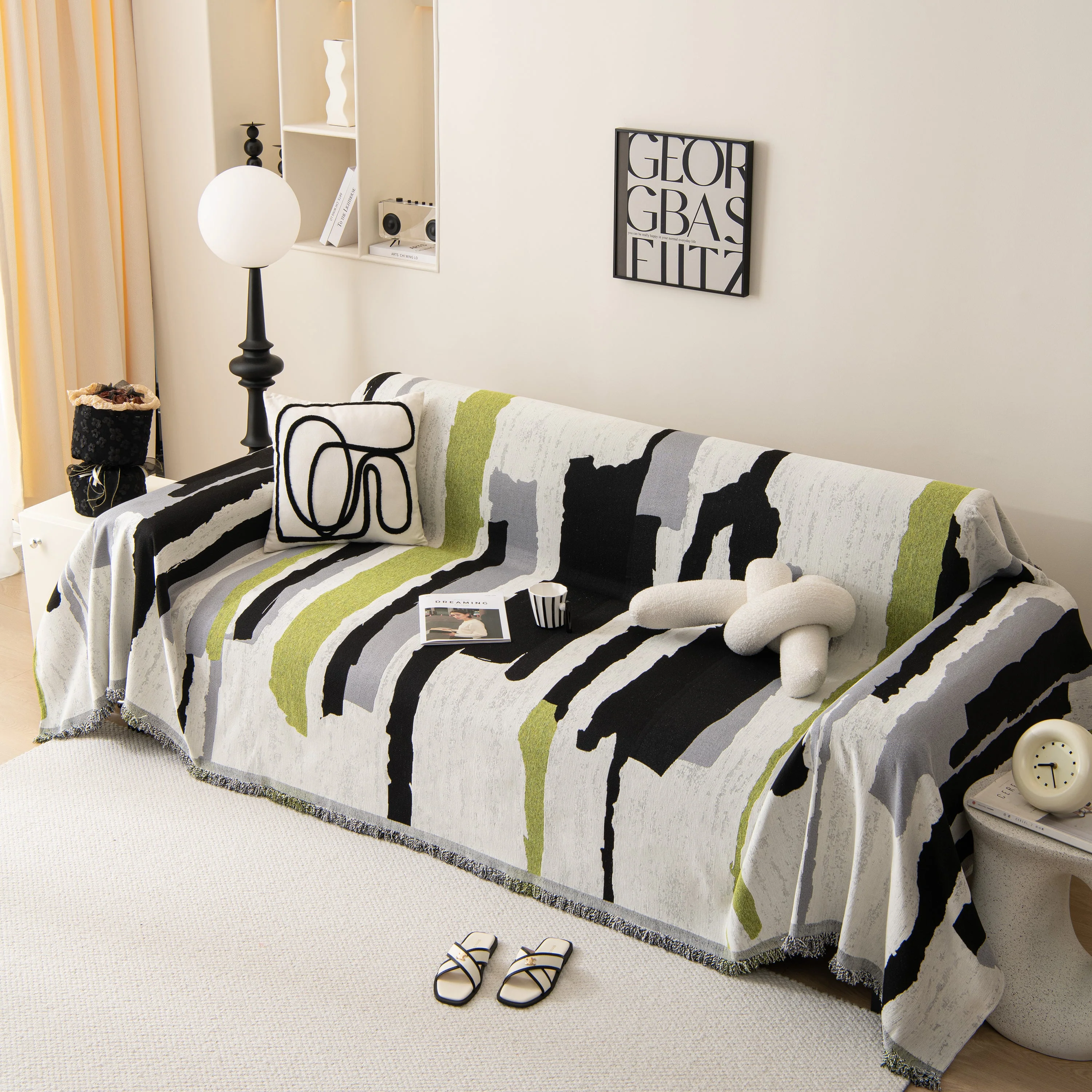 Colorful Chenille Sofa Throw Cover, Fashionable Soft Washable Couch Protector, Sectional Sofa Covers - Image 37