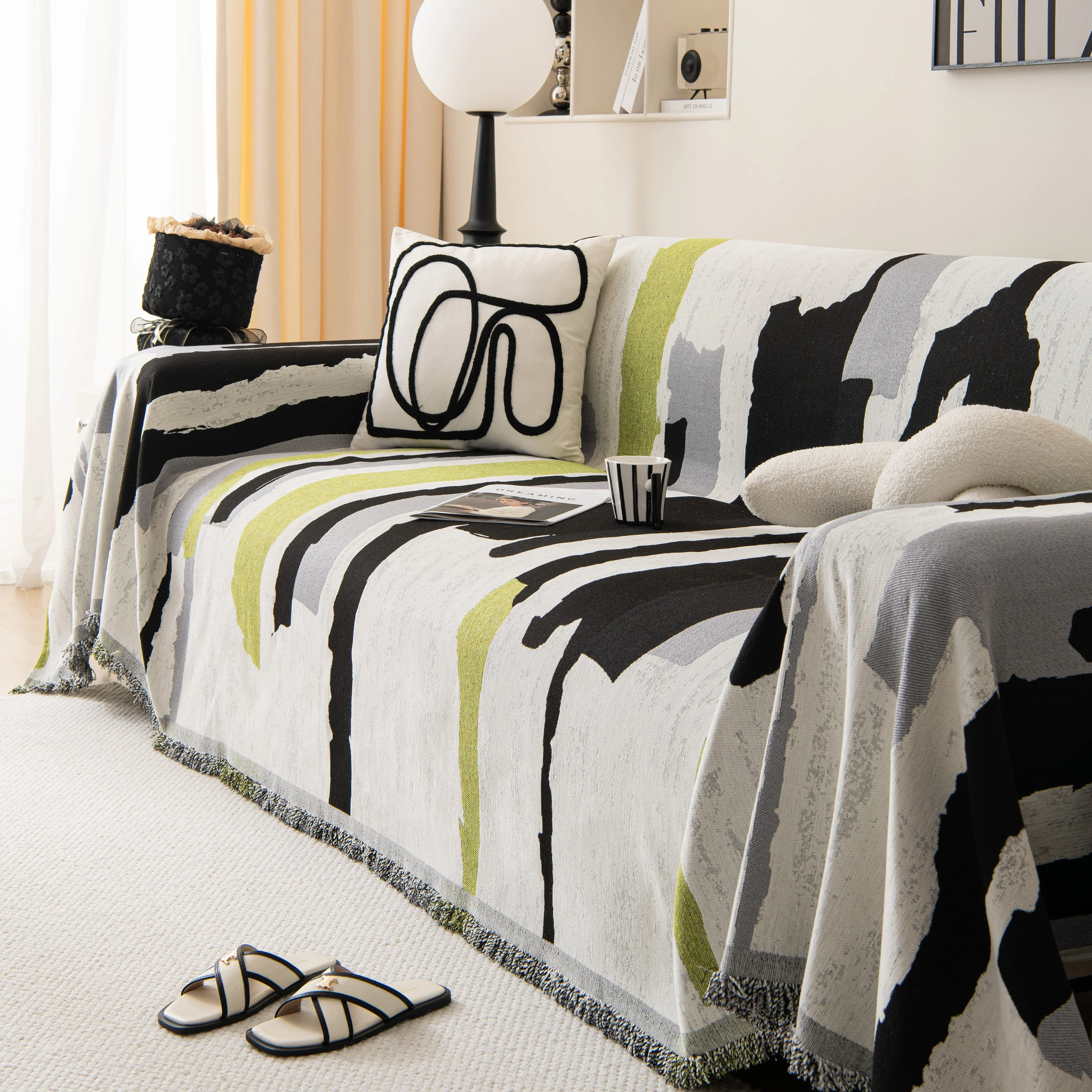 Colorful Chenille Sofa Throw Cover, Fashionable Soft Washable Couch Protector, Sectional Sofa Covers - Image 38