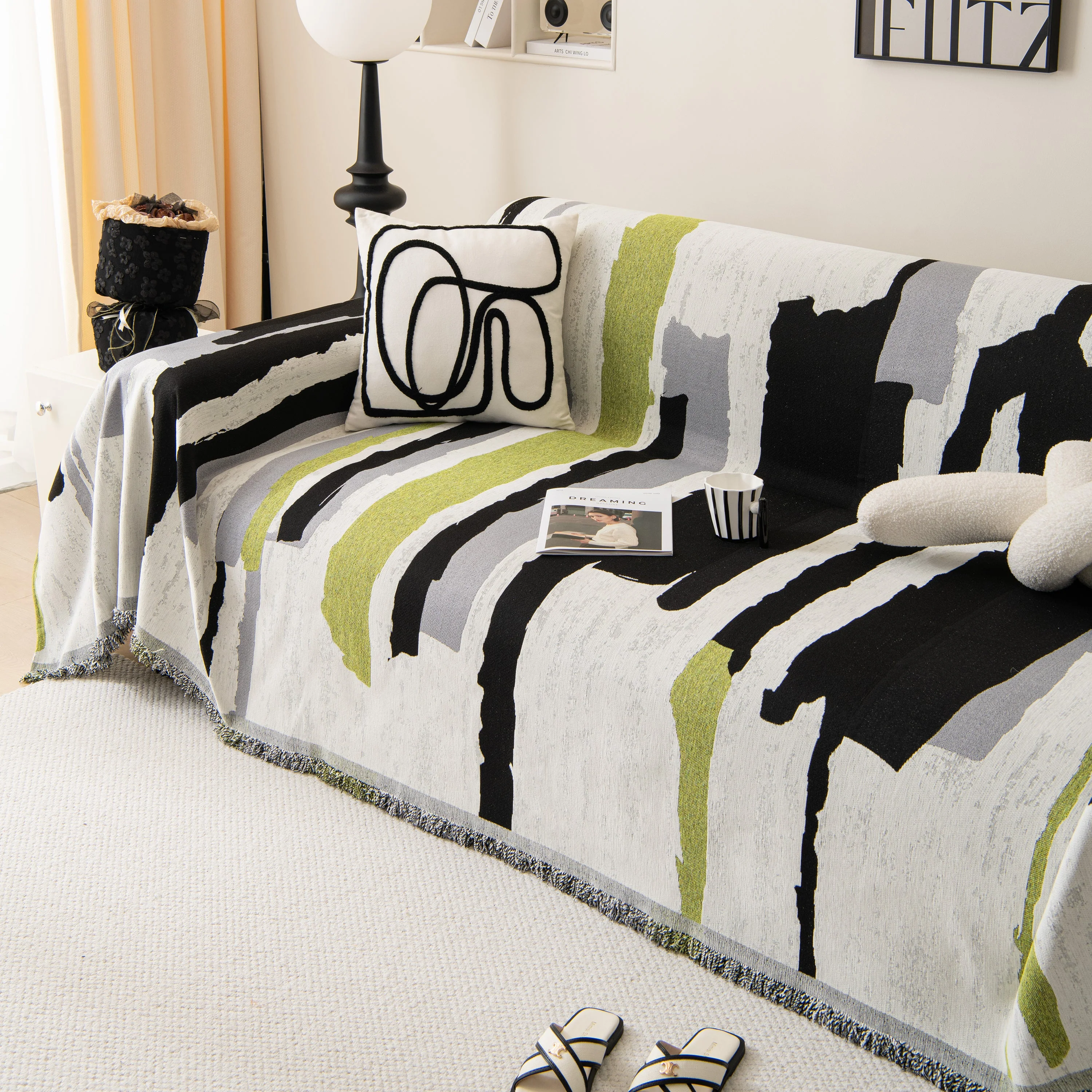 Colorful Chenille Sofa Throw Cover, Fashionable Soft Washable Couch Protector, Sectional Sofa Covers - Image 39