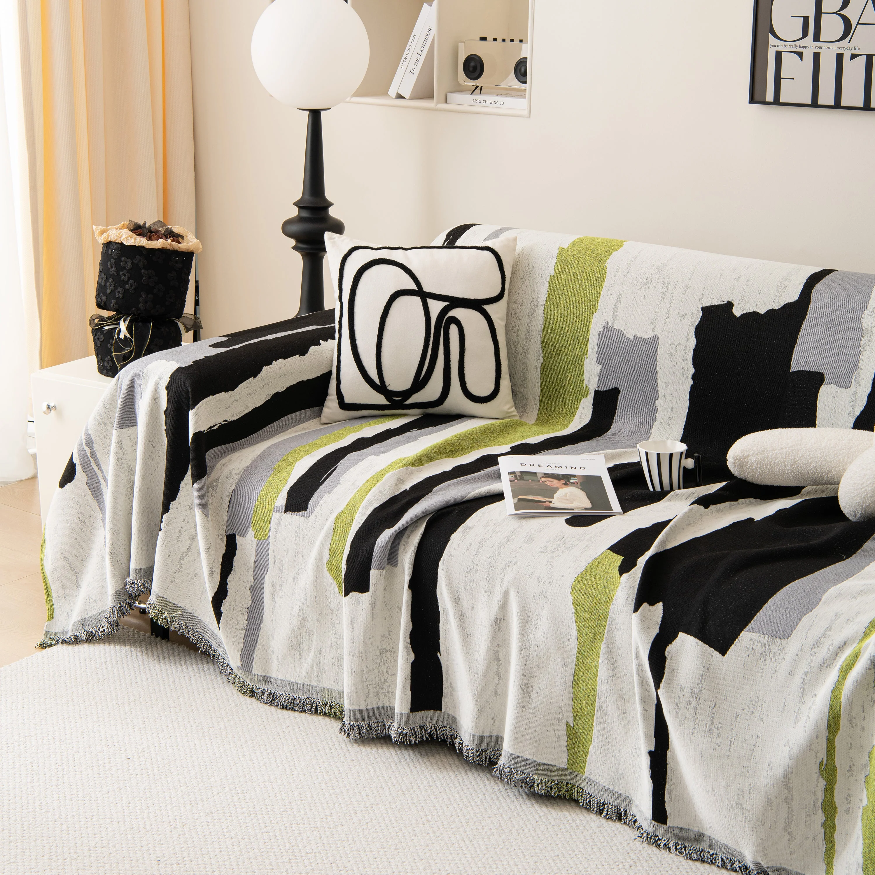 Colorful Chenille Sofa Throw Cover, Fashionable Soft Washable Couch Protector, Sectional Sofa Covers - Image 49