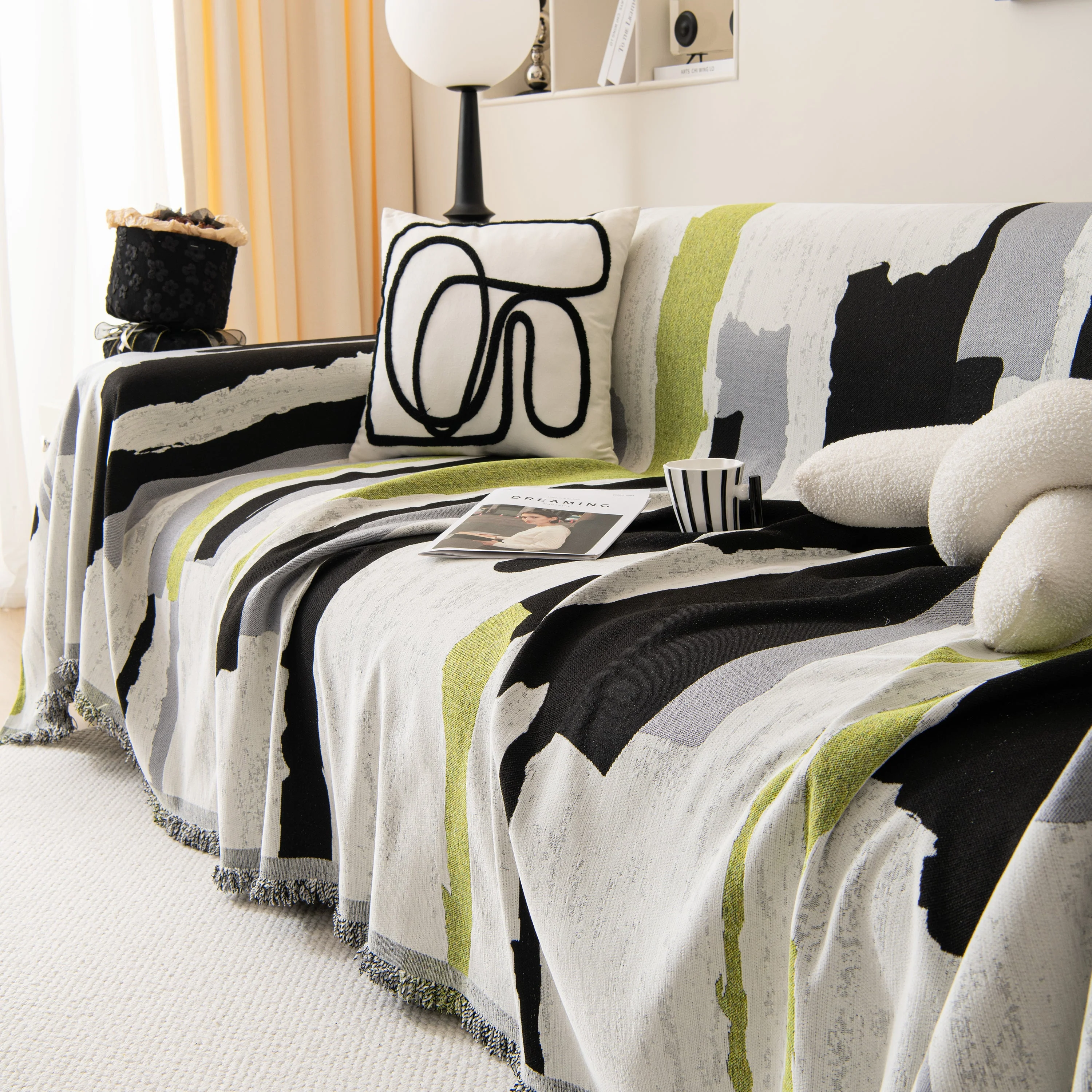 Colorful Chenille Sofa Throw Cover, Fashionable Soft Washable Couch Protector, Sectional Sofa Covers - Image 50