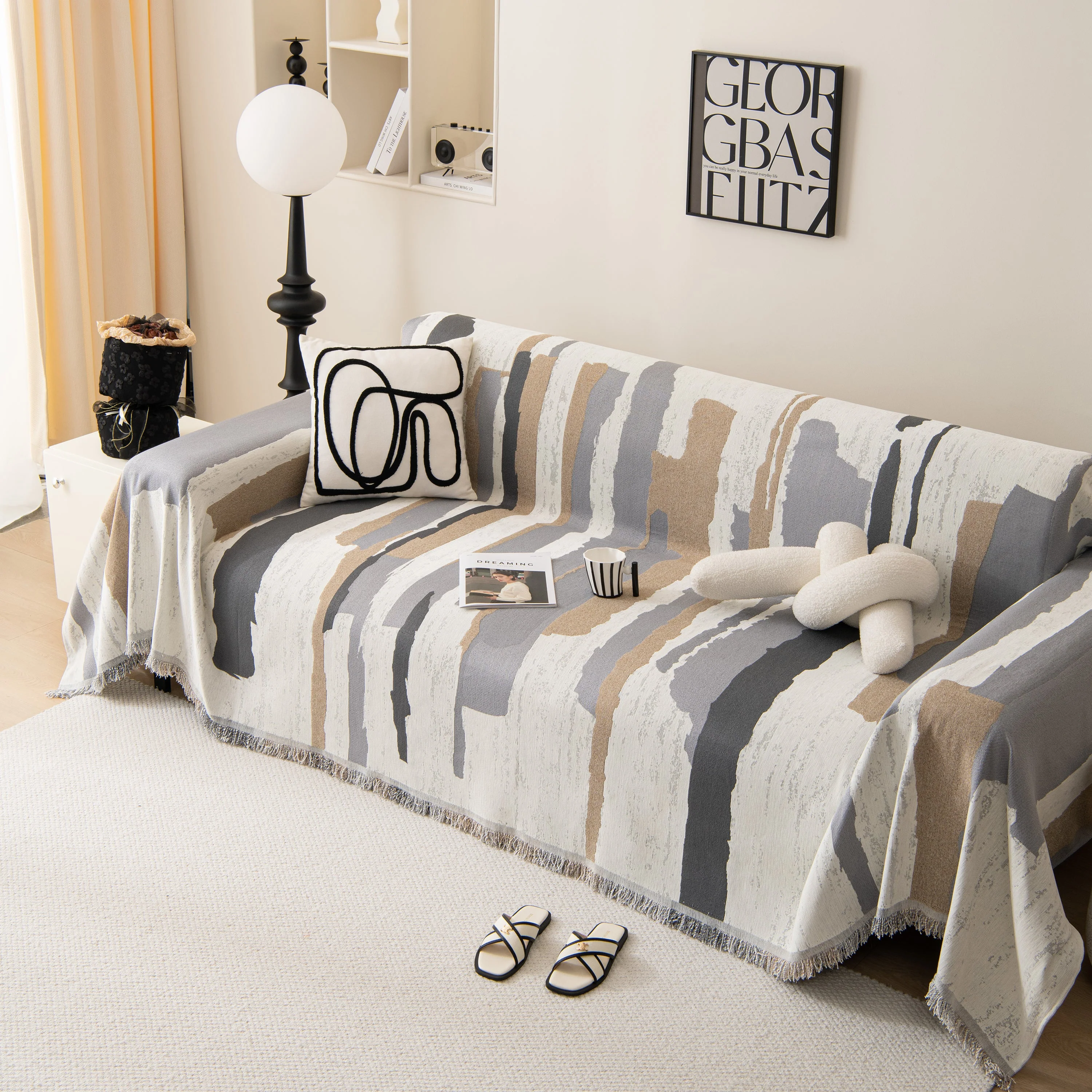 Colorful Chenille Sofa Throw Cover, Fashionable Soft Washable Couch Protector, Sectional Sofa Covers - Image 64