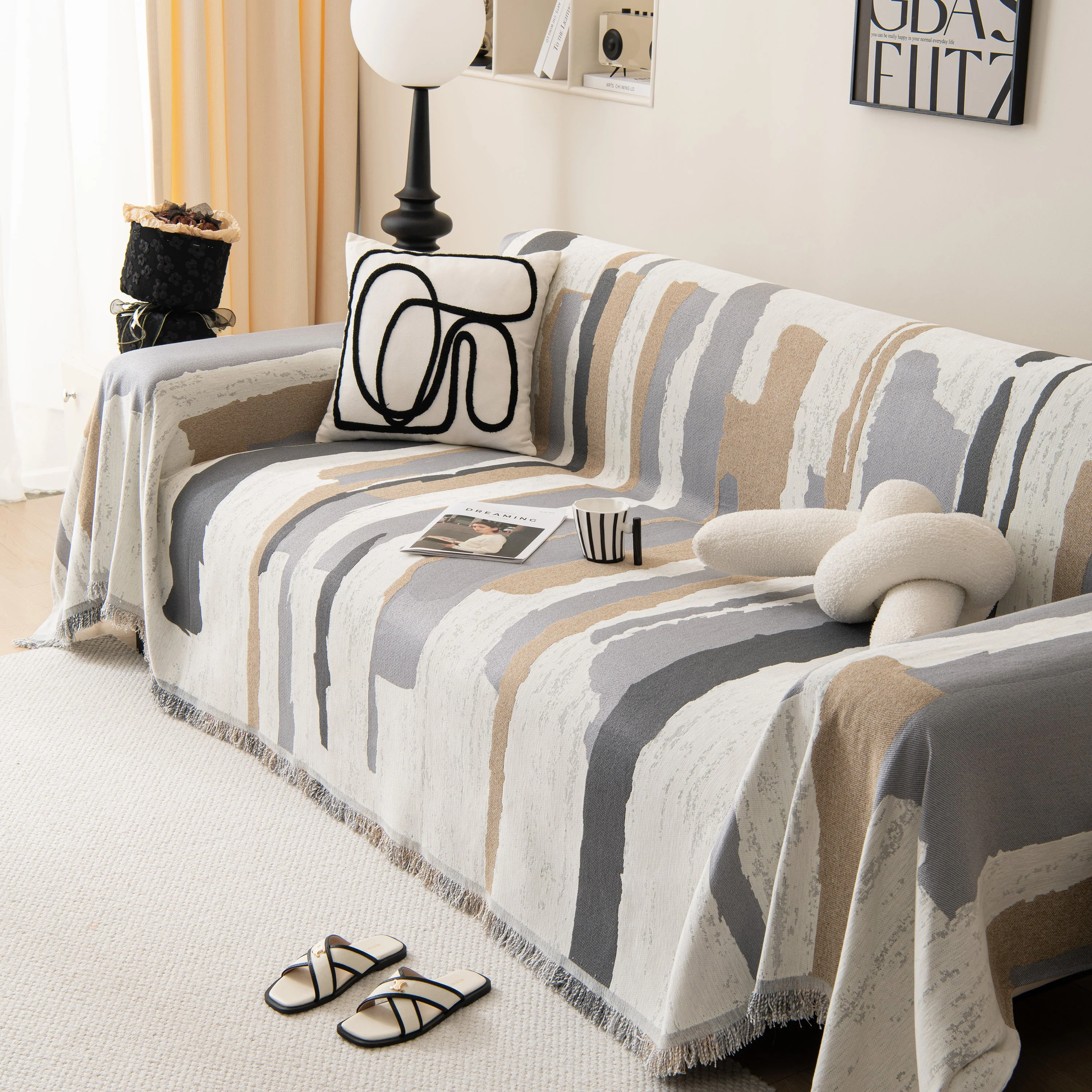 Colorful Chenille Sofa Throw Cover, Fashionable Soft Washable Couch Protector, Sectional Sofa Covers - Image 65