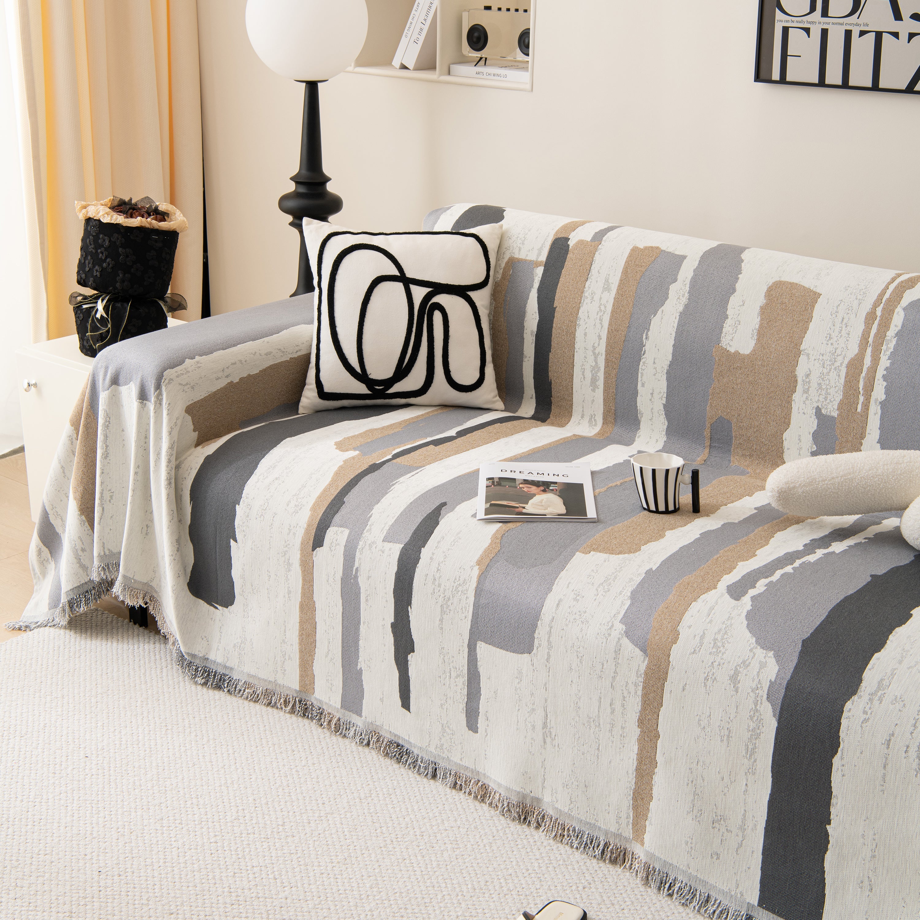 Colorful Chenille Sofa Throw Cover, Fashionable Soft Washable Couch Protector, Sectional Sofa Covers - Image 66