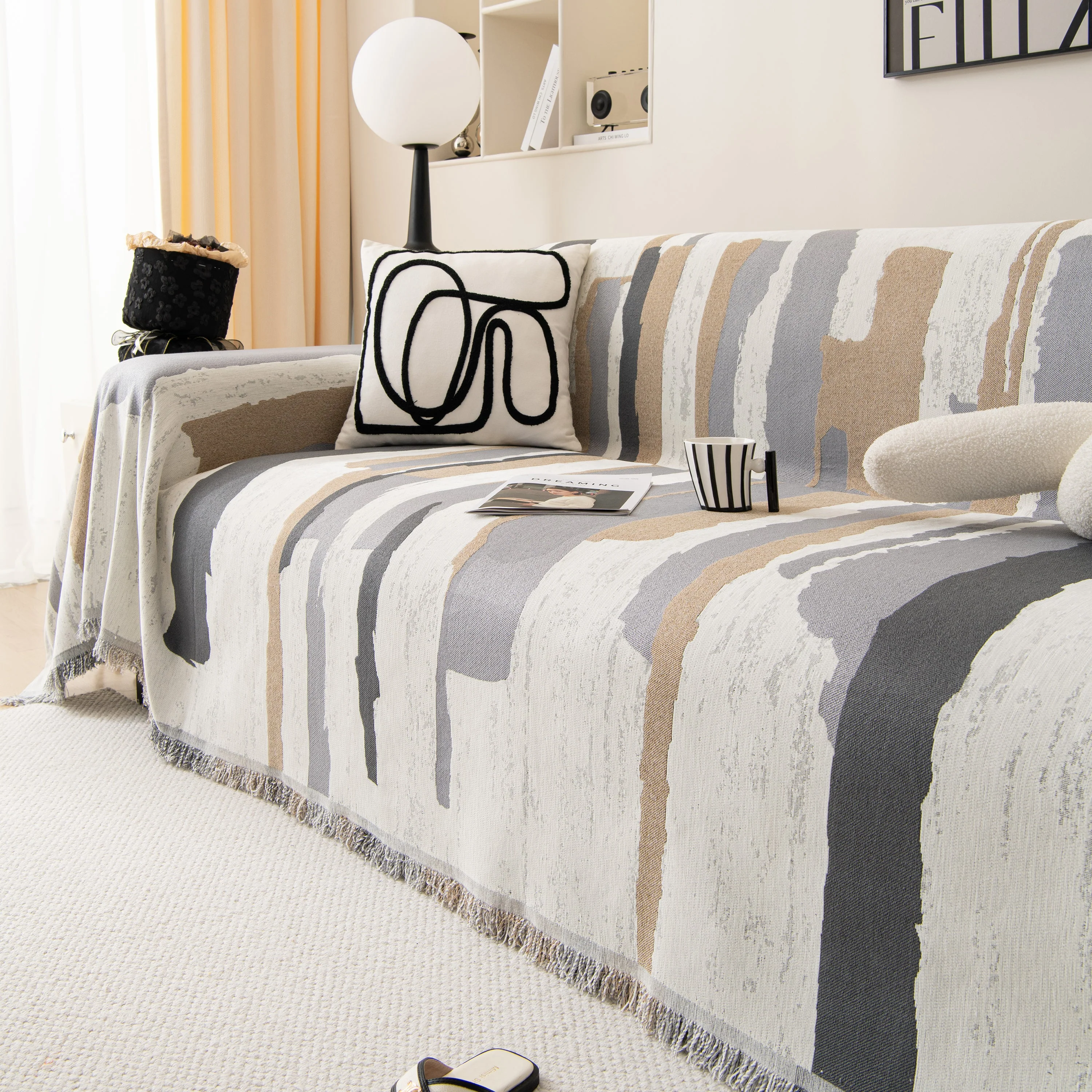 Colorful Chenille Sofa Throw Cover, Fashionable Soft Washable Couch Protector, Sectional Sofa Covers - Image 70