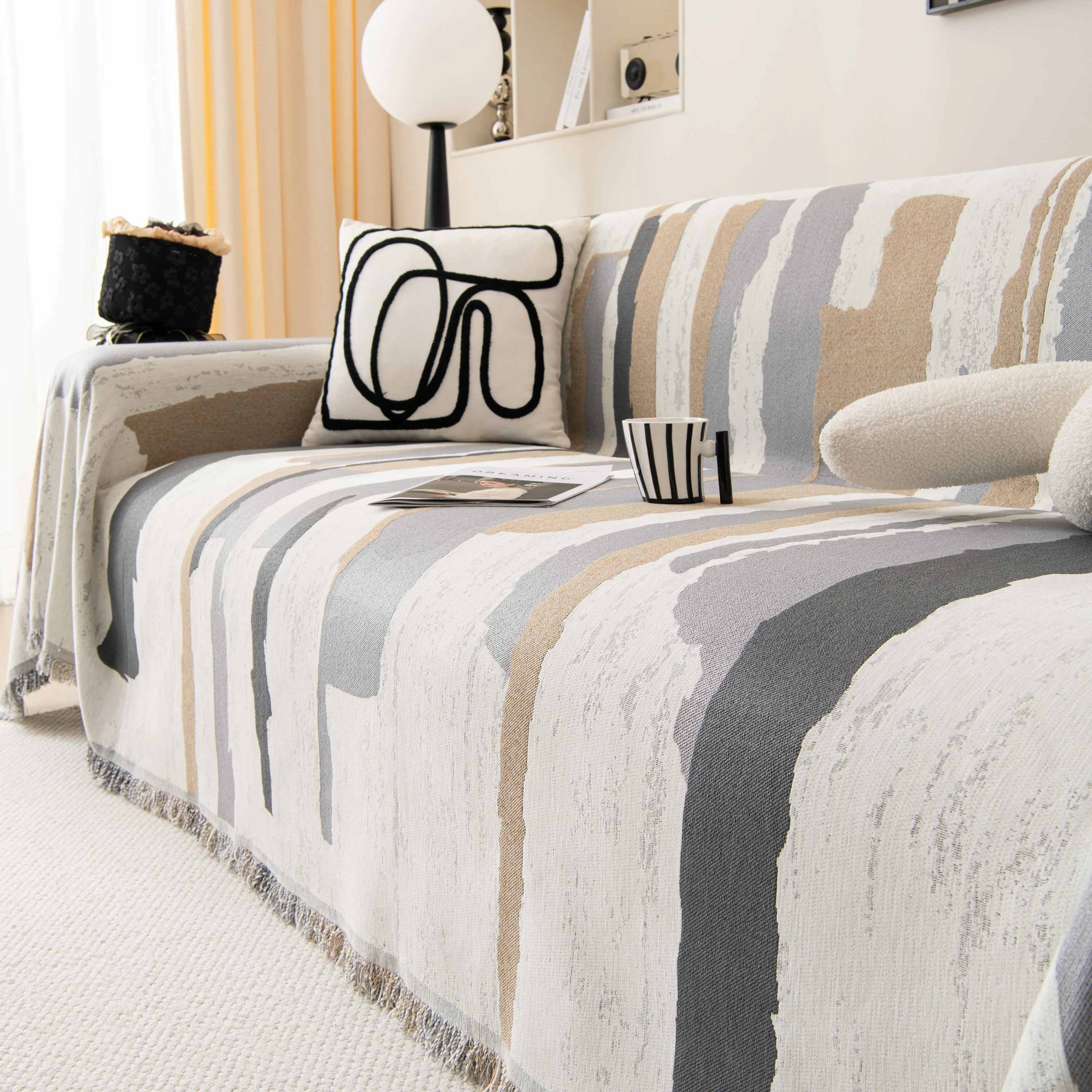 Colorful Chenille Sofa Throw Cover, Fashionable Soft Washable Couch Protector, Sectional Sofa Covers - Image 71