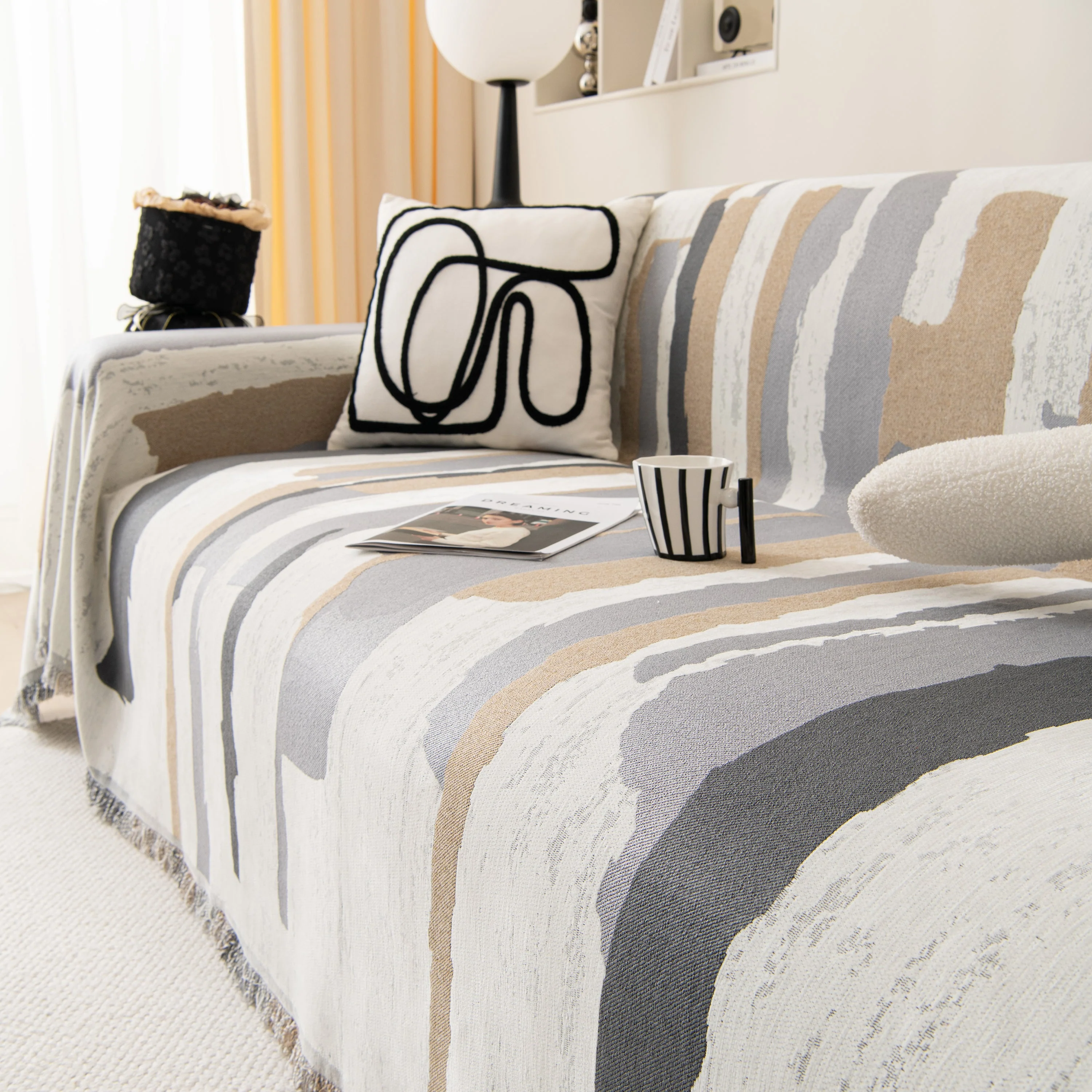Colorful Chenille Sofa Throw Cover, Fashionable Soft Washable Couch Protector, Sectional Sofa Covers - Image 72