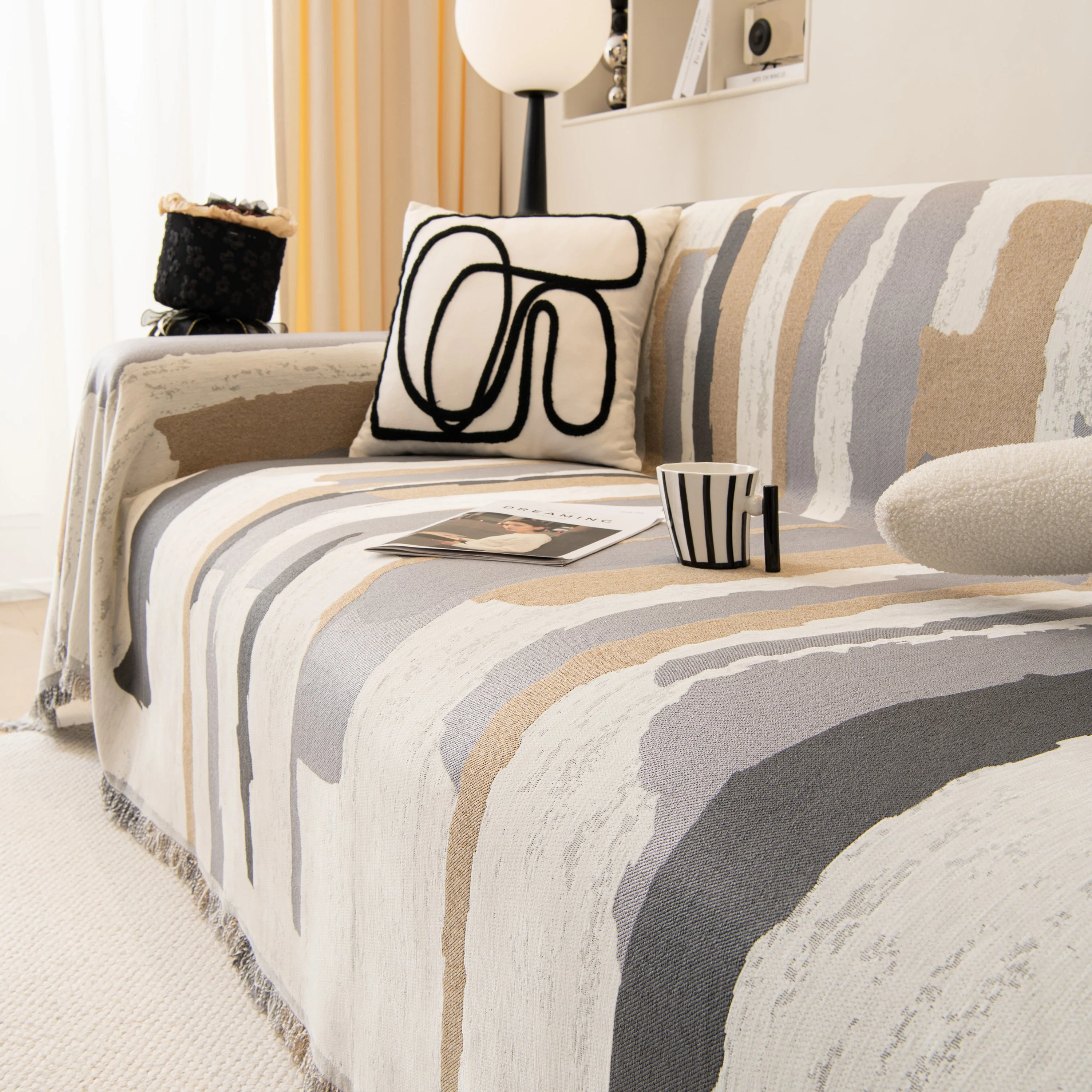 Colorful Chenille Sofa Throw Cover, Fashionable Soft Washable Couch Protector, Sectional Sofa Covers - Image 73