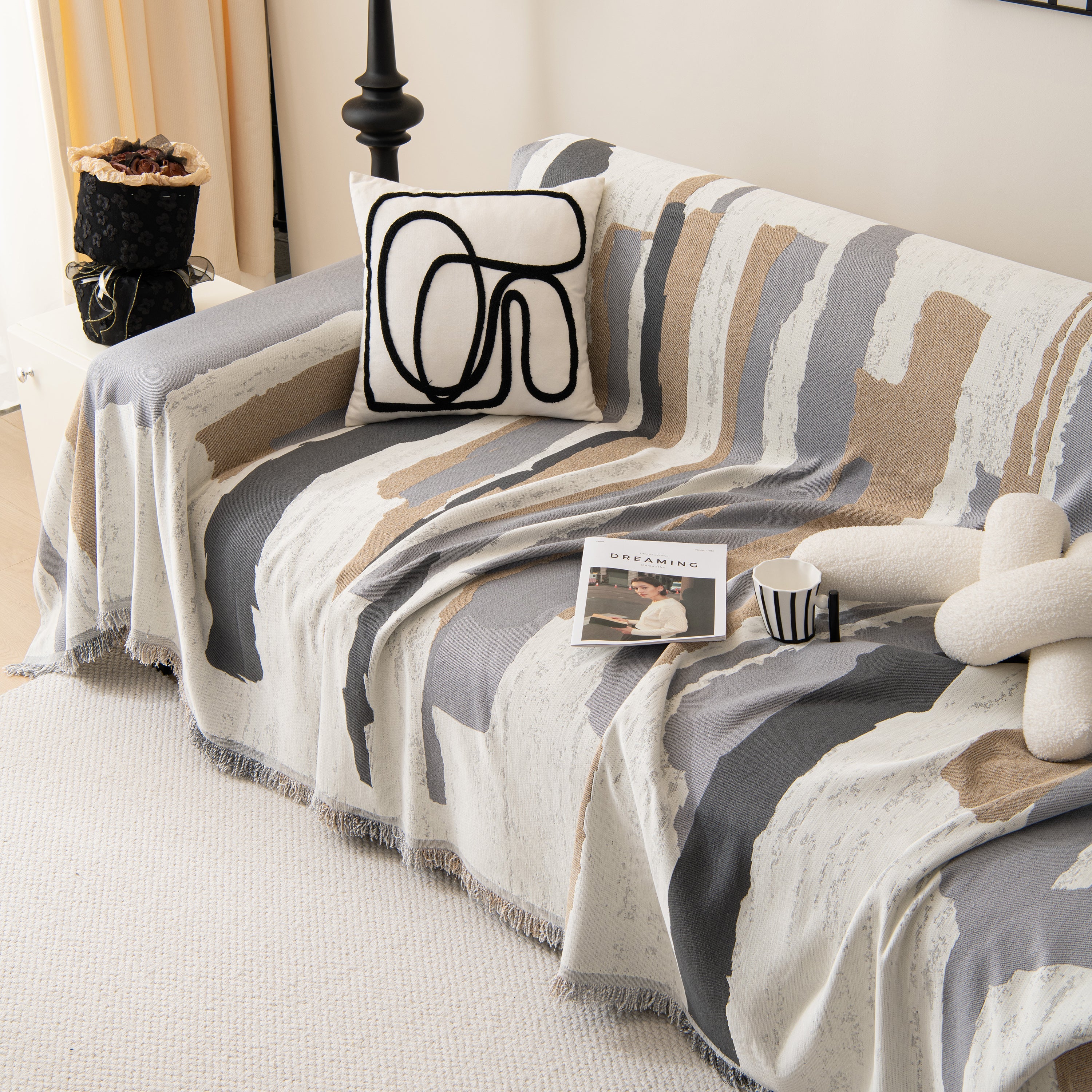 Colorful Chenille Sofa Throw Cover, Fashionable Soft Washable Couch Protector, Sectional Sofa Covers - Image 75